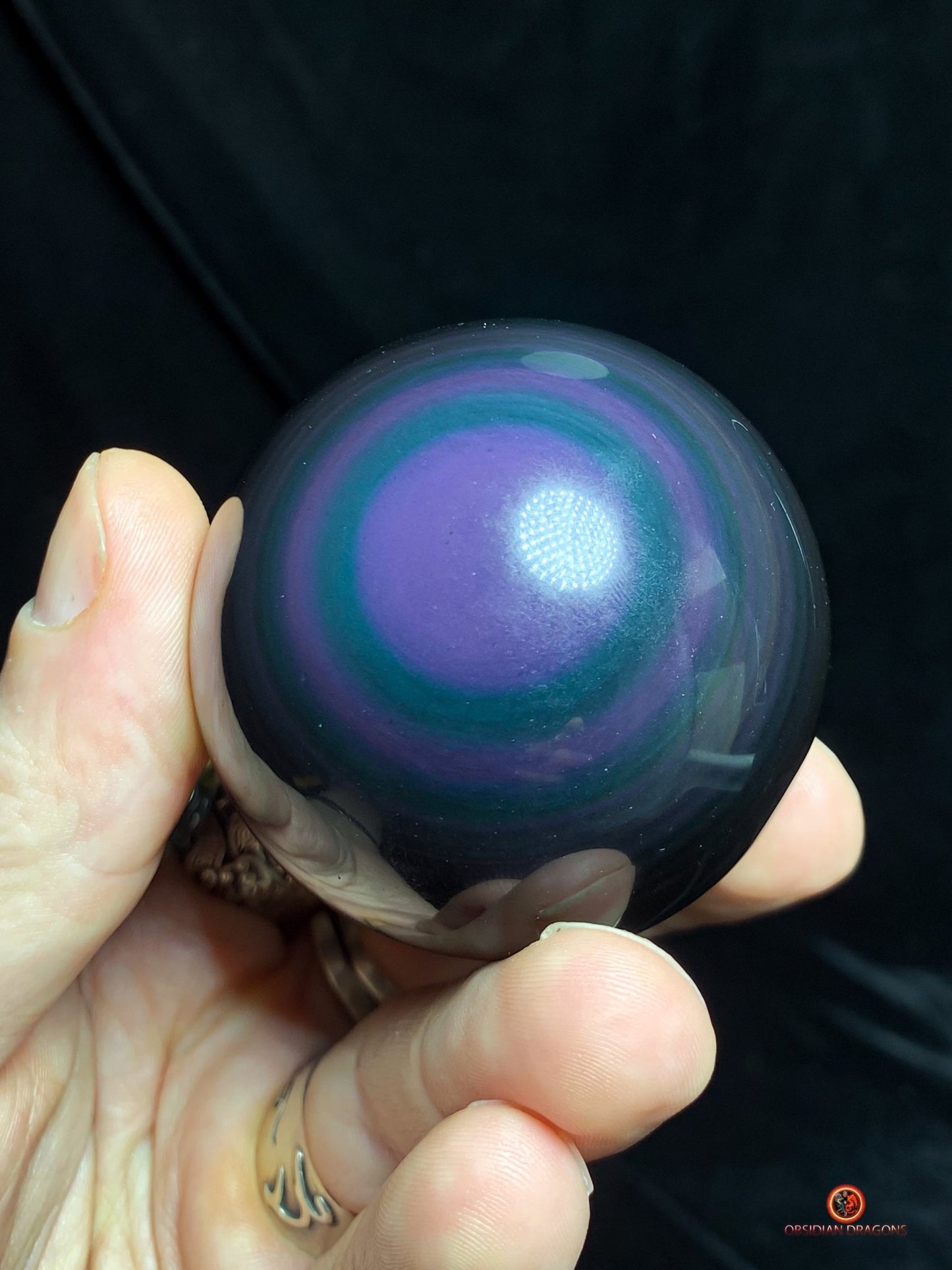 Sphère en Obsidienne œil Céleste - Qualité exceptionnelle | obsidian dragons