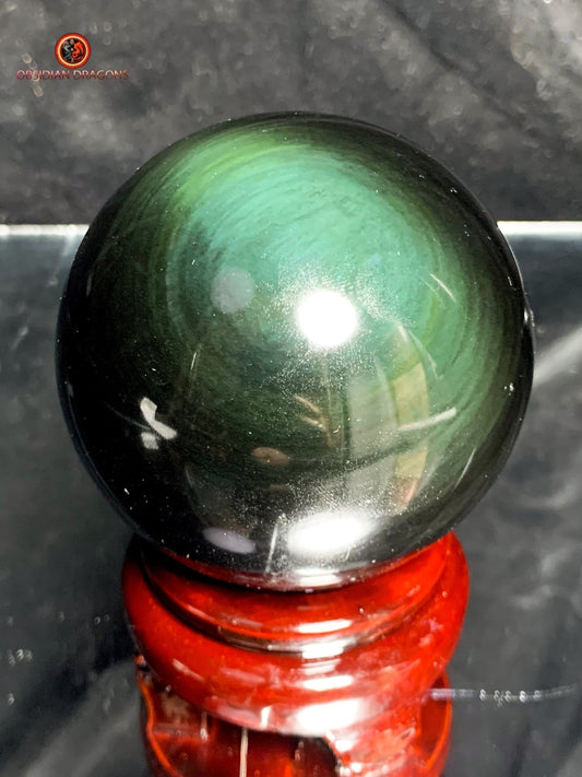 Sphère en Obsidienne Mentogochol- Diamètre 8.60cm- 0.665kg | obsidian dragons
