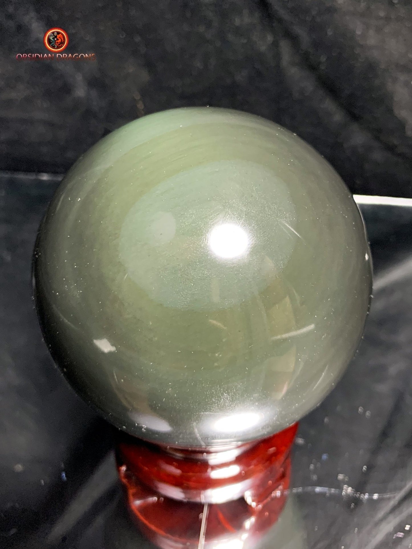 Sphère en Obsidienne oeil Céleste- Diamètre 10 cm- 1,168 kg | obsidian dragons