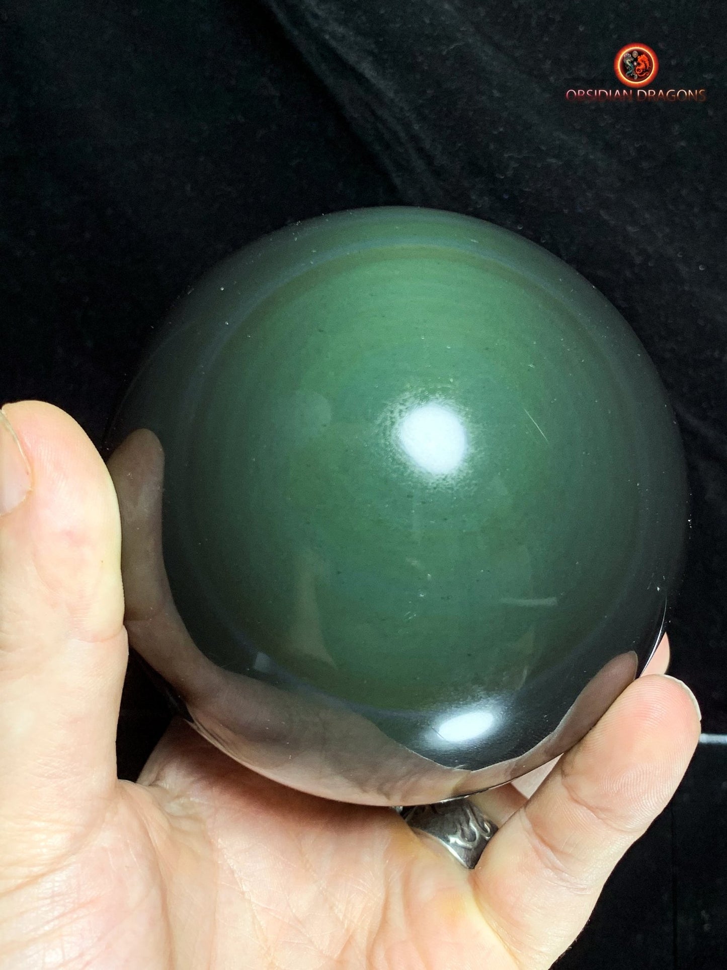 Sphère en Obsidienne oeil Céleste- Diamètre 10 cm- 1,168 kg | obsidian dragons