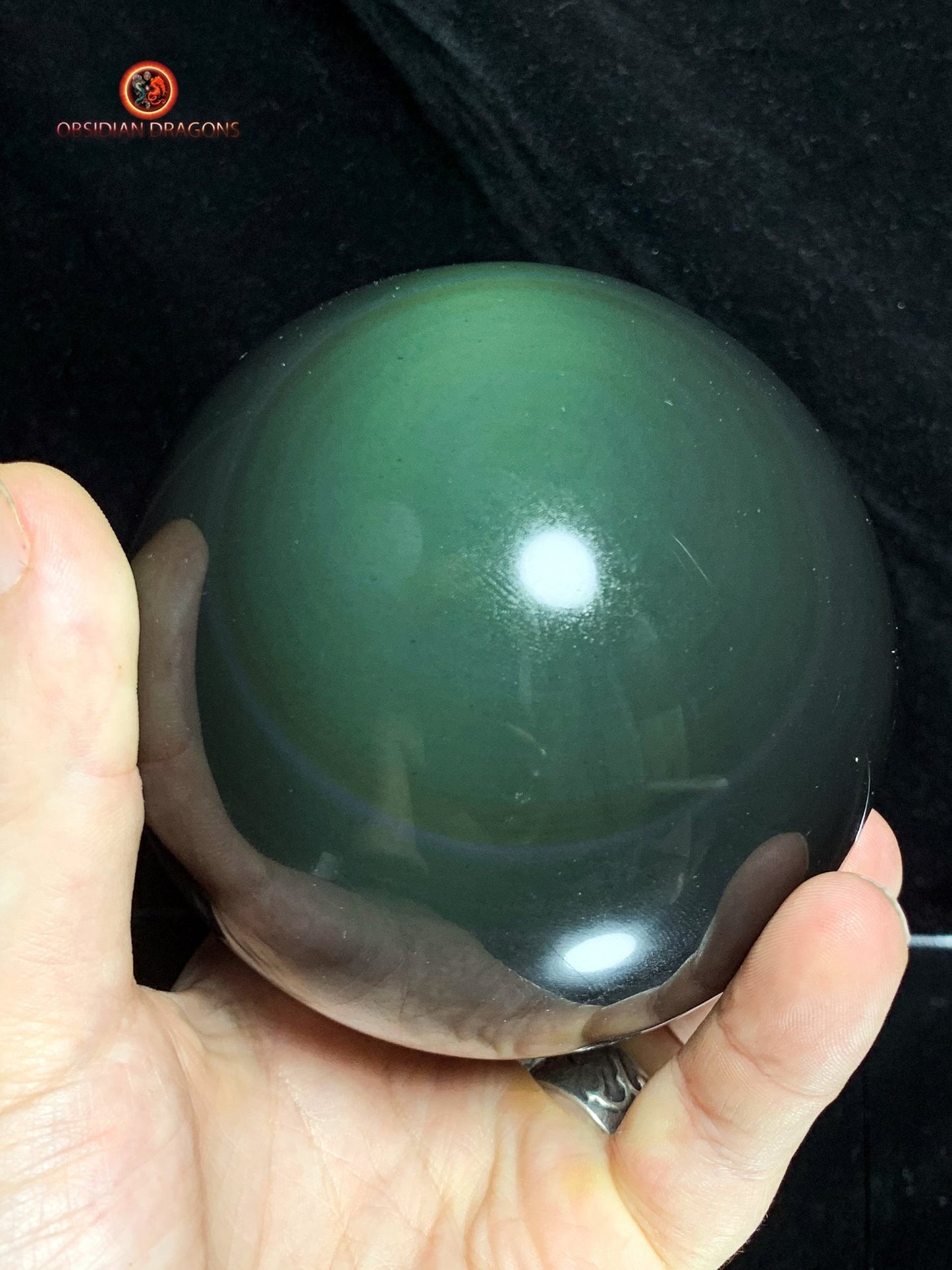 Sphère en Obsidienne oeil Céleste- Diamètre 10 cm- 1,168 kg | obsidian dragons