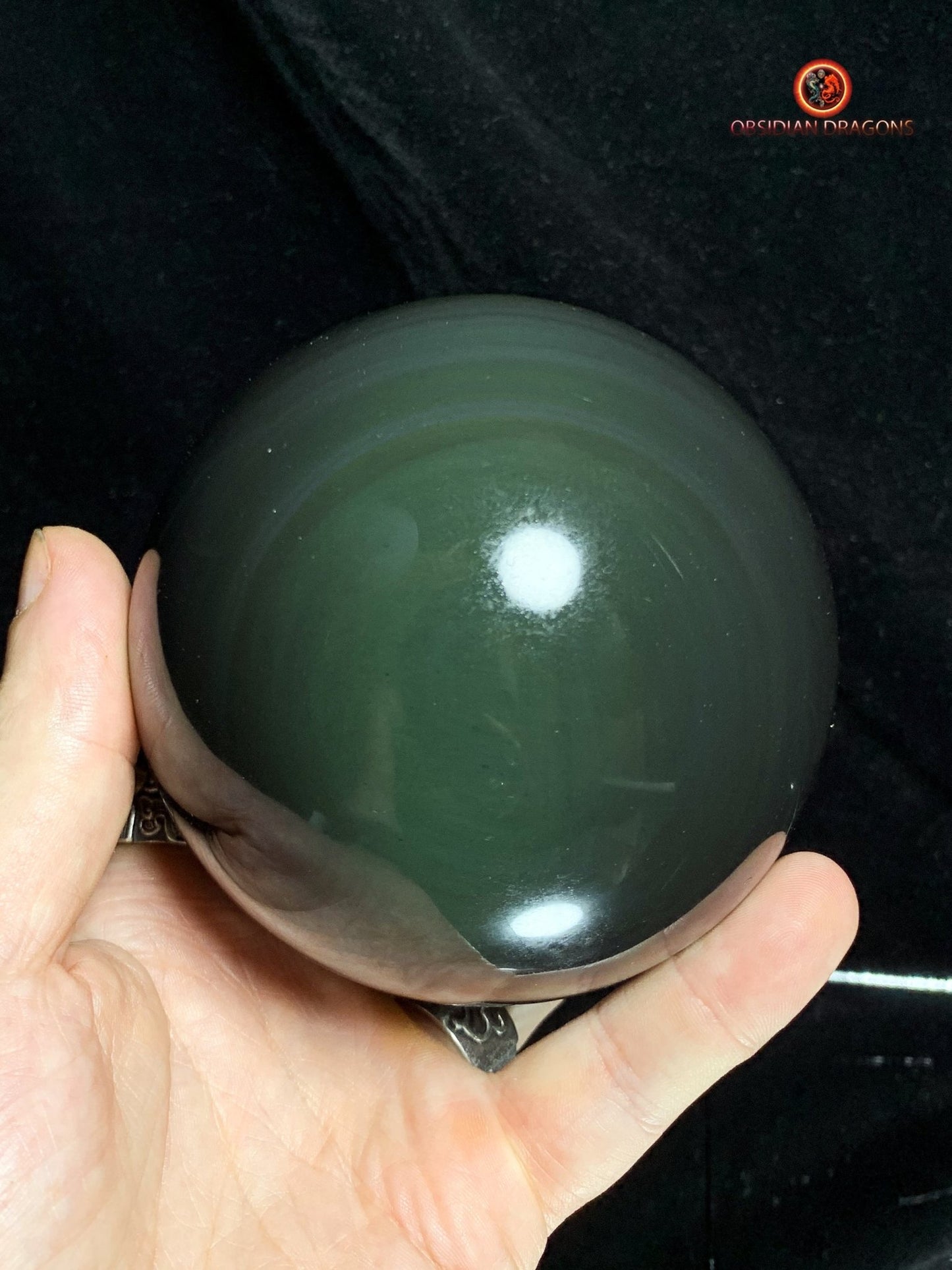 Sphère en Obsidienne oeil Céleste- Diamètre 10 cm- 1,168 kg | obsidian dragons