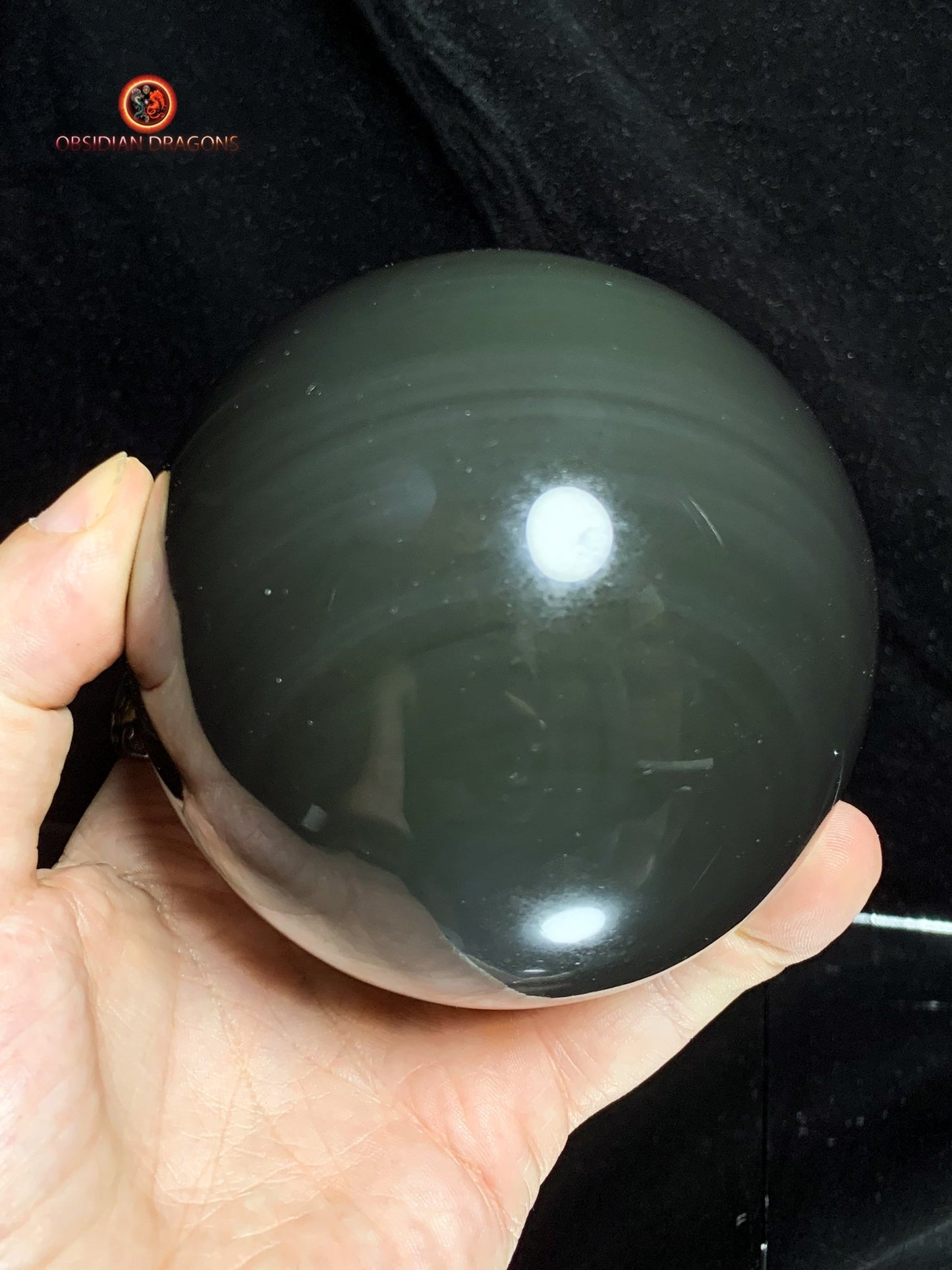 Sphère en Obsidienne oeil Céleste- Diamètre 10 cm- 1,168 kg | obsidian dragons