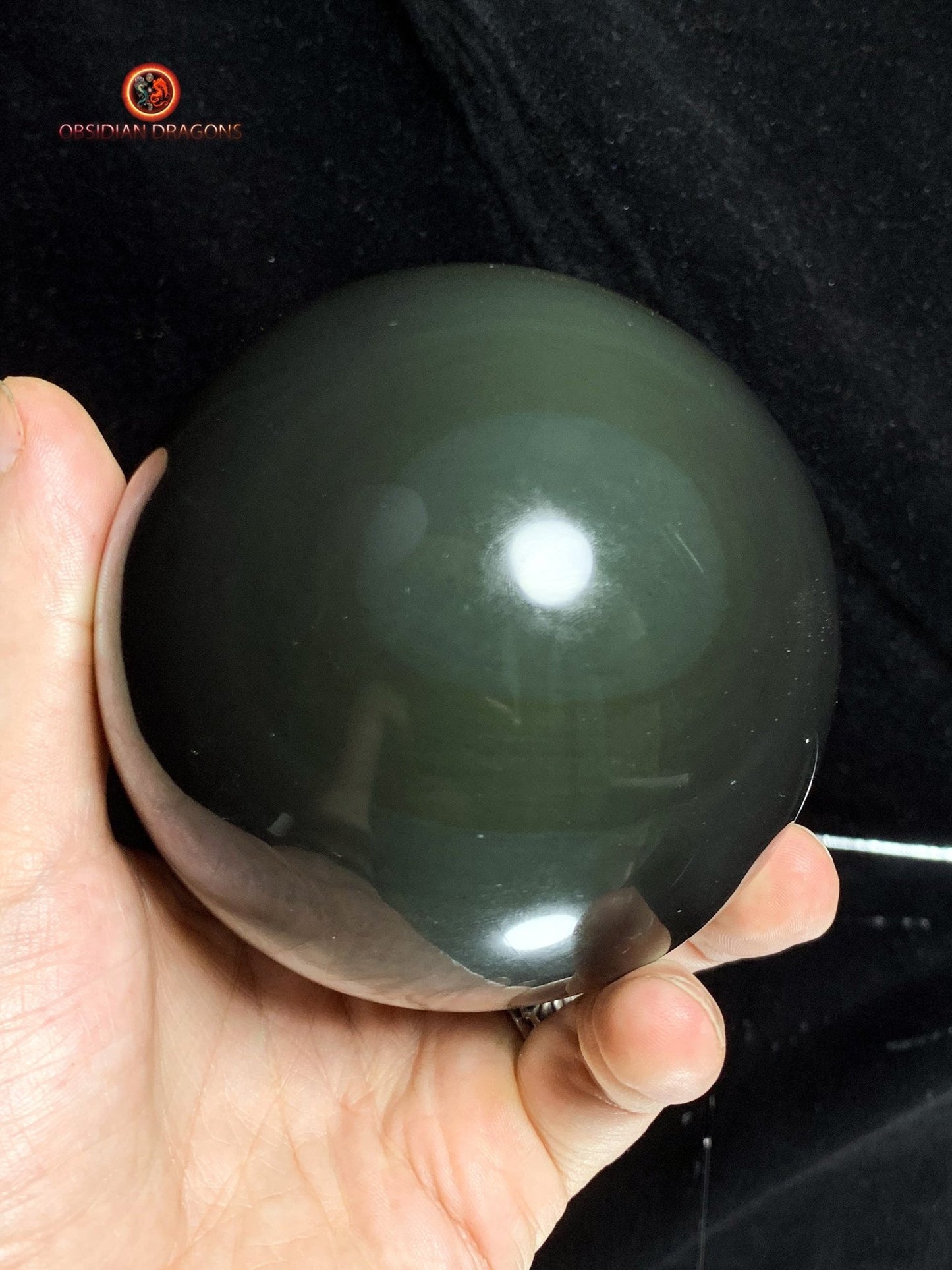 Sphère en Obsidienne oeil Céleste- Diamètre 10 cm- 1,168 kg | obsidian dragons