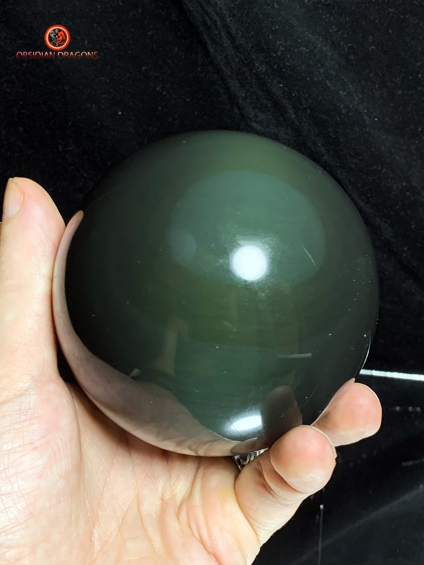 Sphère en Obsidienne oeil Céleste- Diamètre 10 cm- 1,168 kg | obsidian dragons