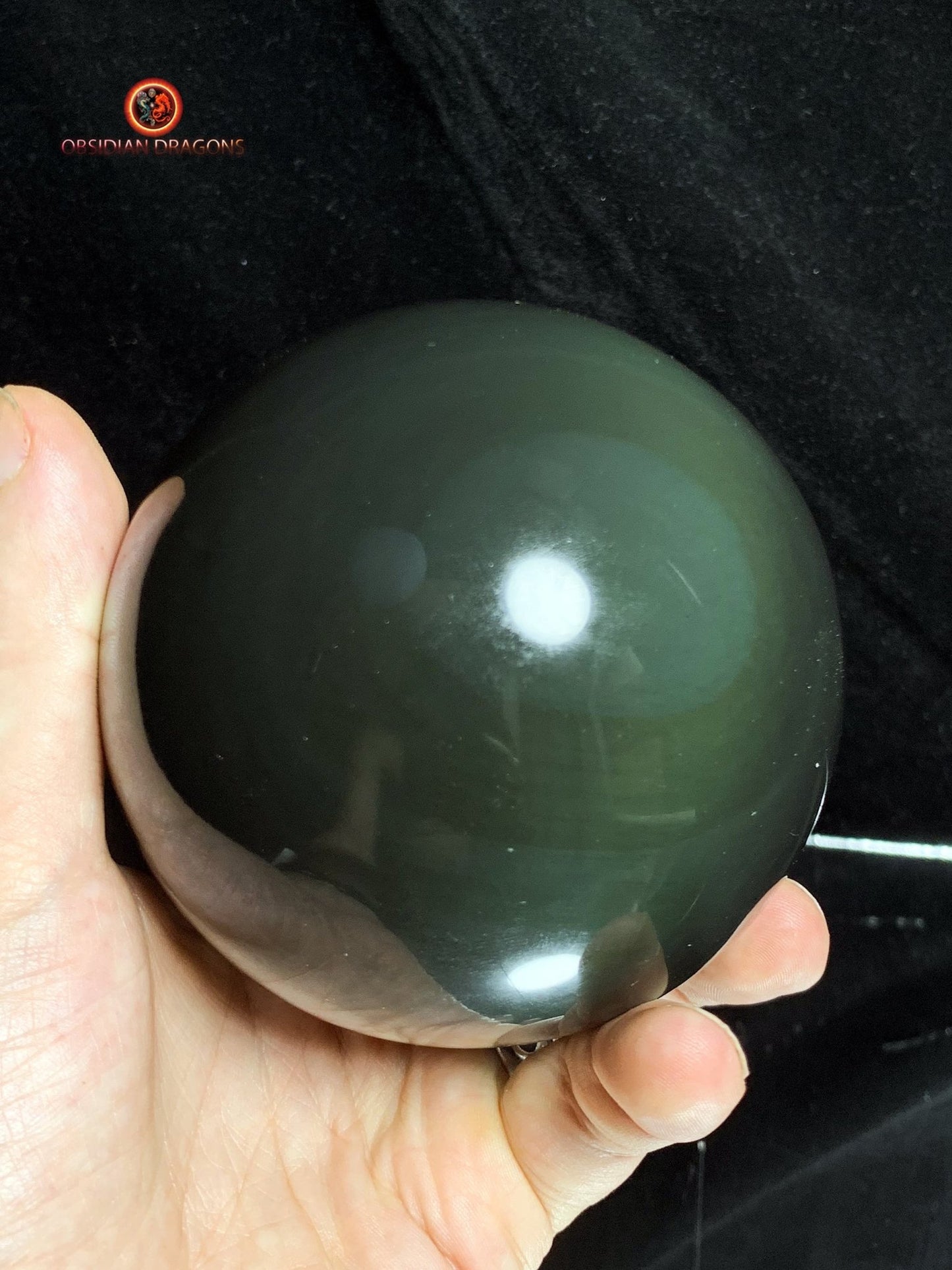 Sphère en Obsidienne oeil Céleste- Diamètre 10 cm- 1,168 kg | obsidian dragons