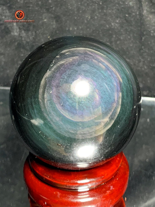 Sphère en Obsidienne œil Céleste- Diamètre 8.28 cm- 0.611 kg | obsidian dragons