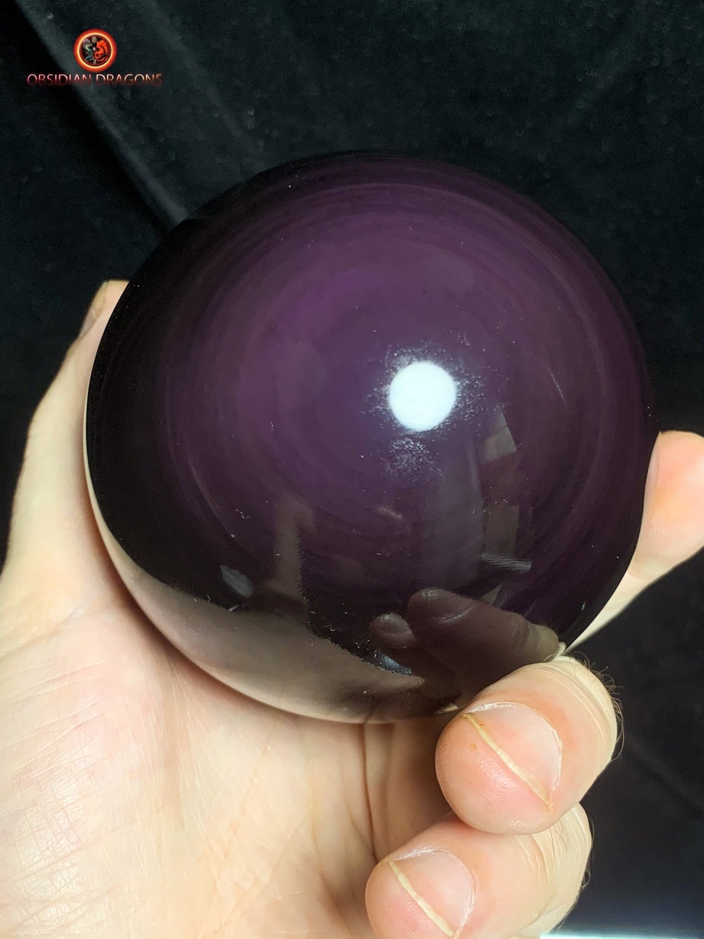 Sphère en Obsidienne œil Céleste- Diamètre 9.55 cm- 0.933 kg | obsidian dragons