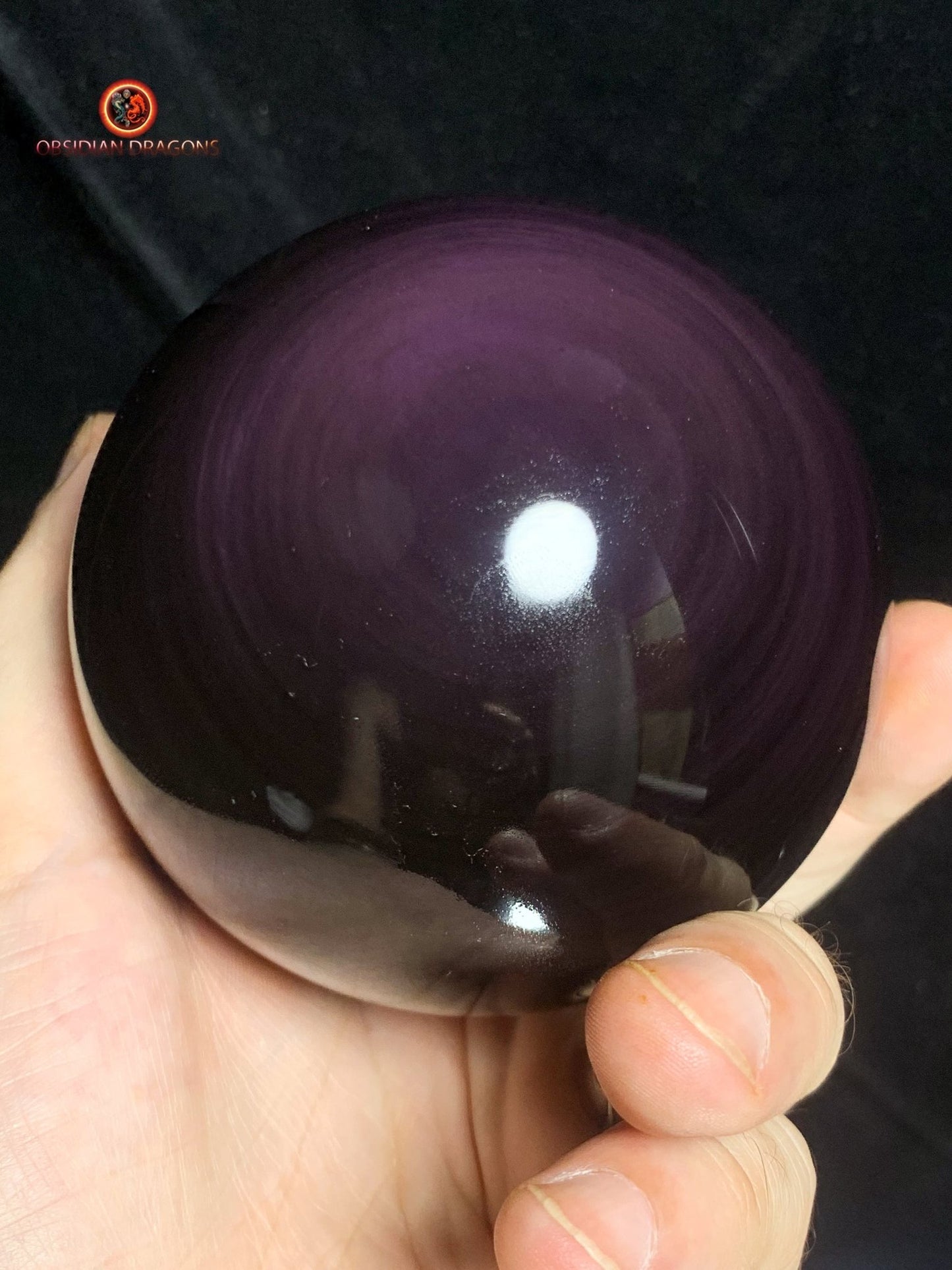 Sphère en Obsidienne œil Céleste- Diamètre 9.55 cm- 0.933 kg | obsidian dragons
