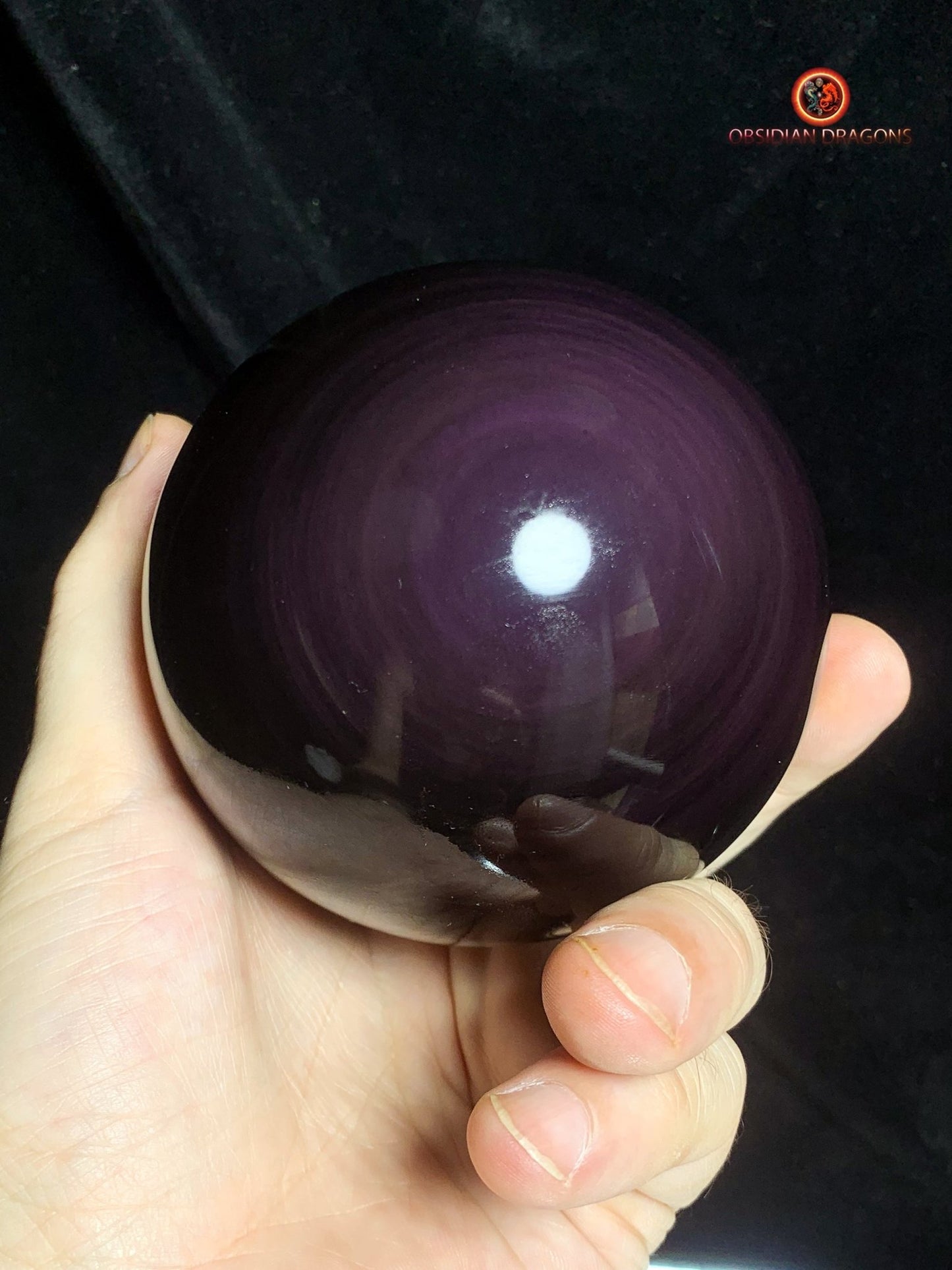 Sphère en Obsidienne œil Céleste- Diamètre 9.55 cm- 0.933 kg | obsidian dragons