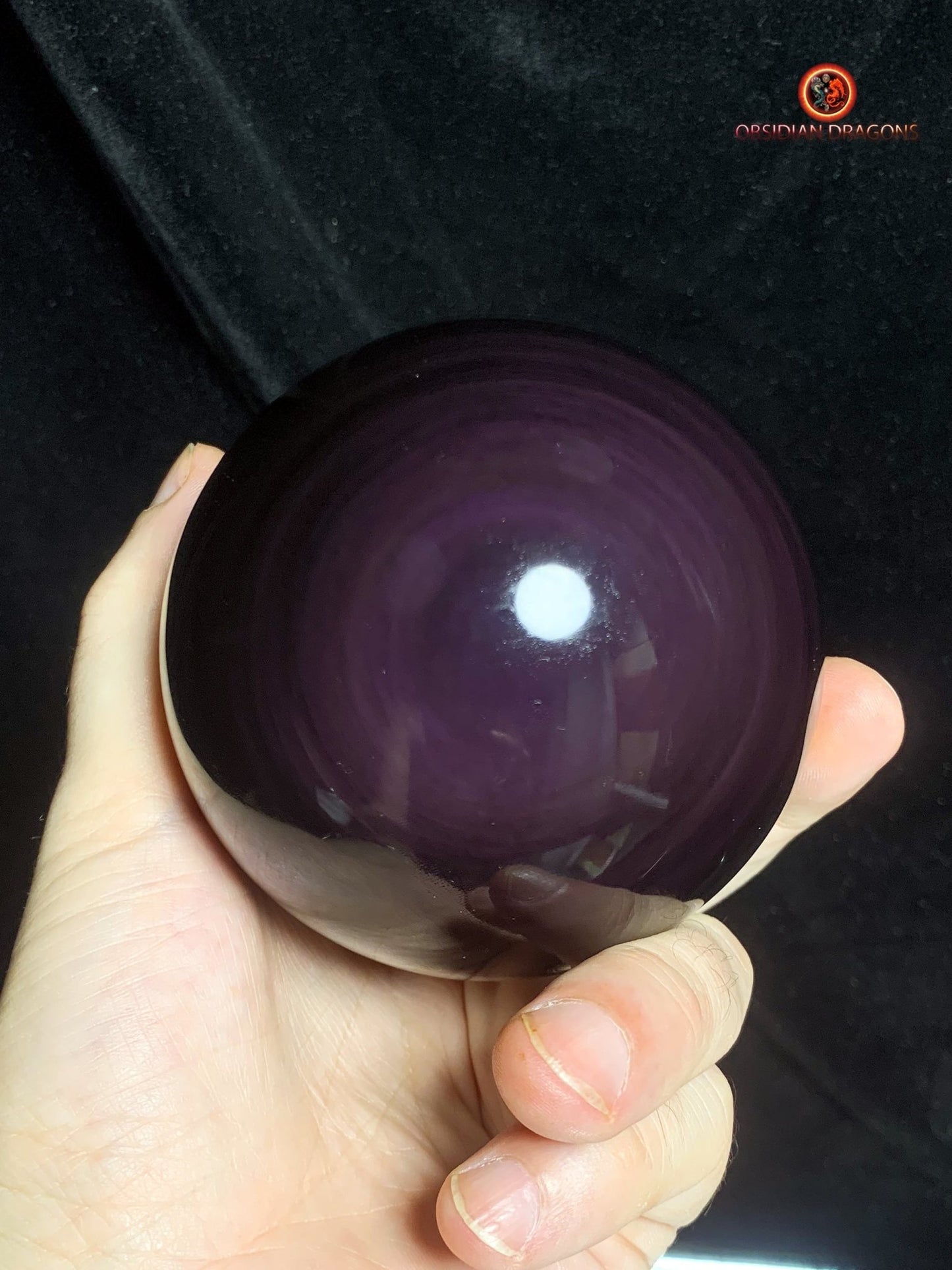 Sphère en Obsidienne œil Céleste- Diamètre 9.55 cm- 0.933 kg | obsidian dragons