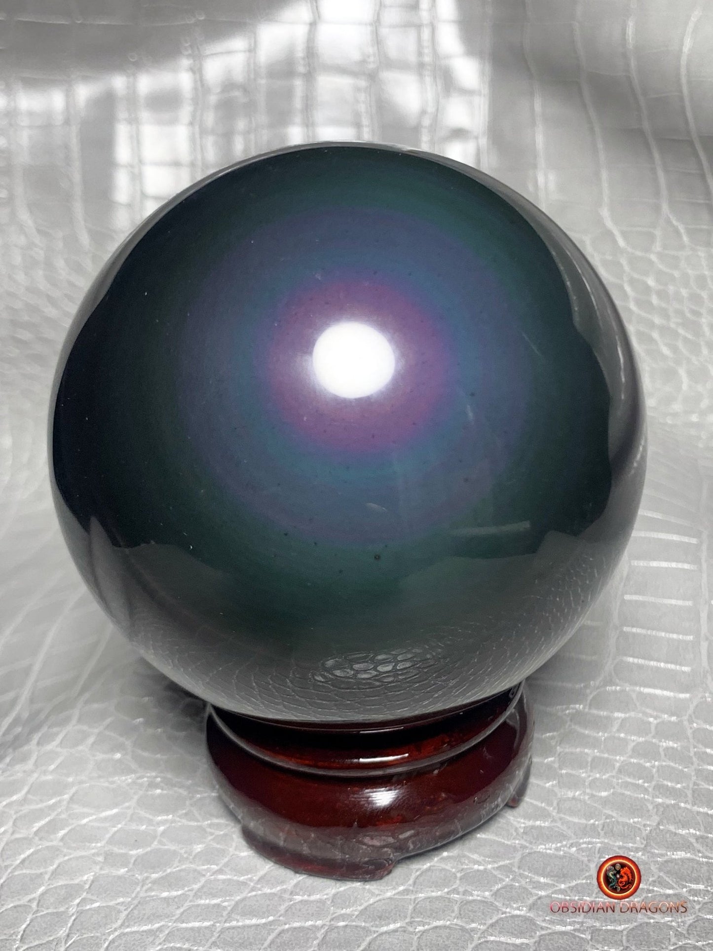Sphère en obsidienne œil céleste rare et exceptionnelle | obsidian dragons