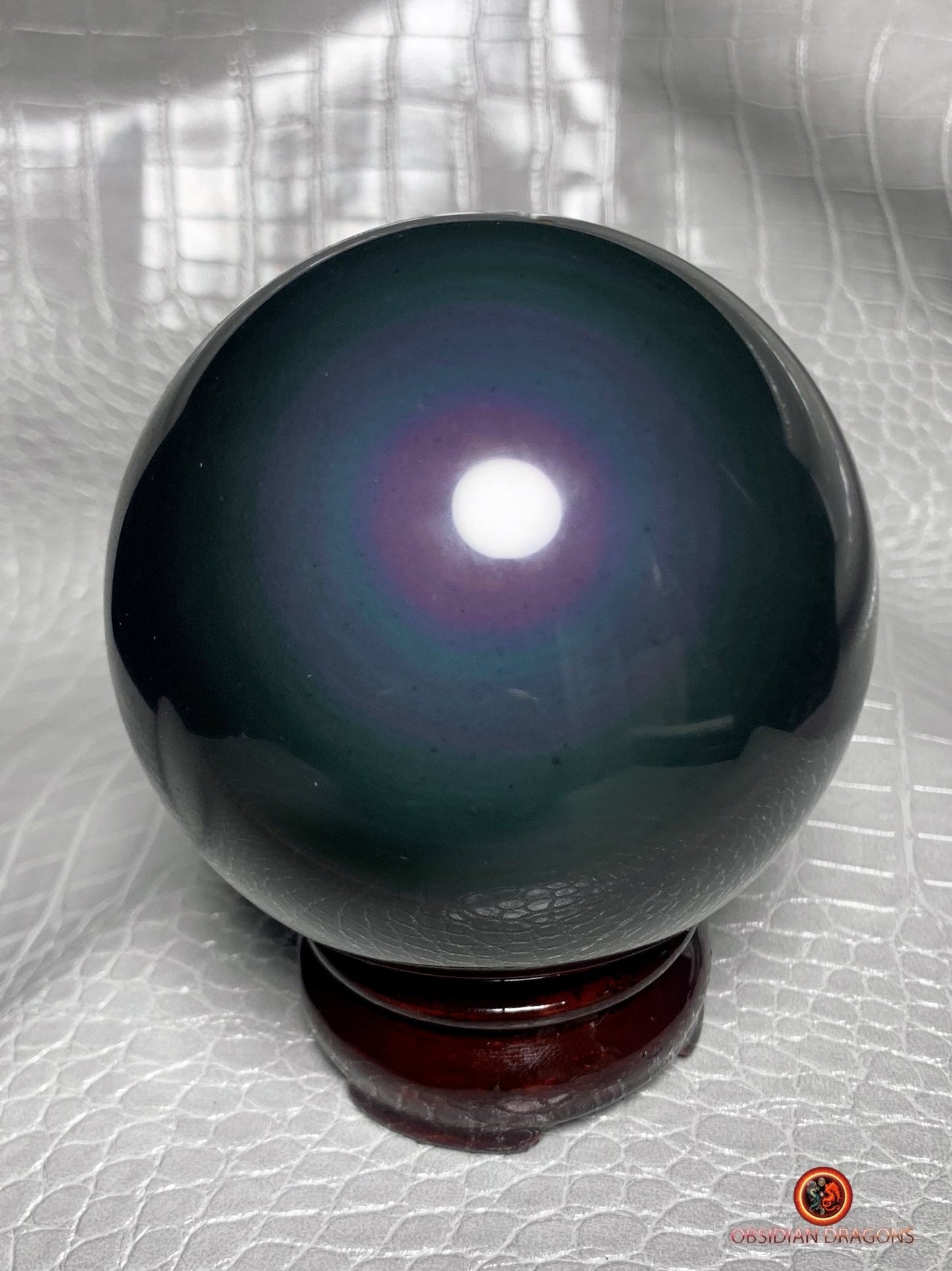 Sphère en obsidienne œil céleste rare et exceptionnelle | obsidian dragons