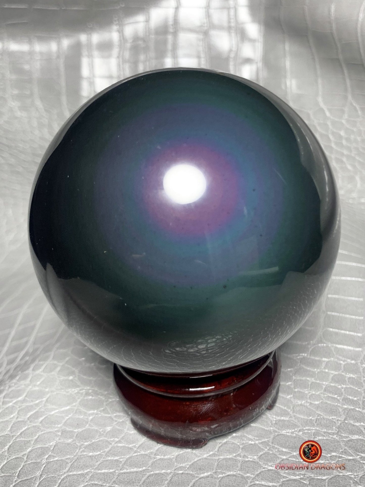 Sphère en obsidienne œil céleste rare et exceptionnelle | obsidian dragons