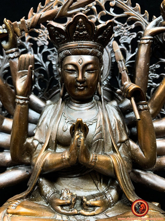 statue de Chenrezig à 1000 Bras en Bronze - Compassion Ultime | obsidian dragons