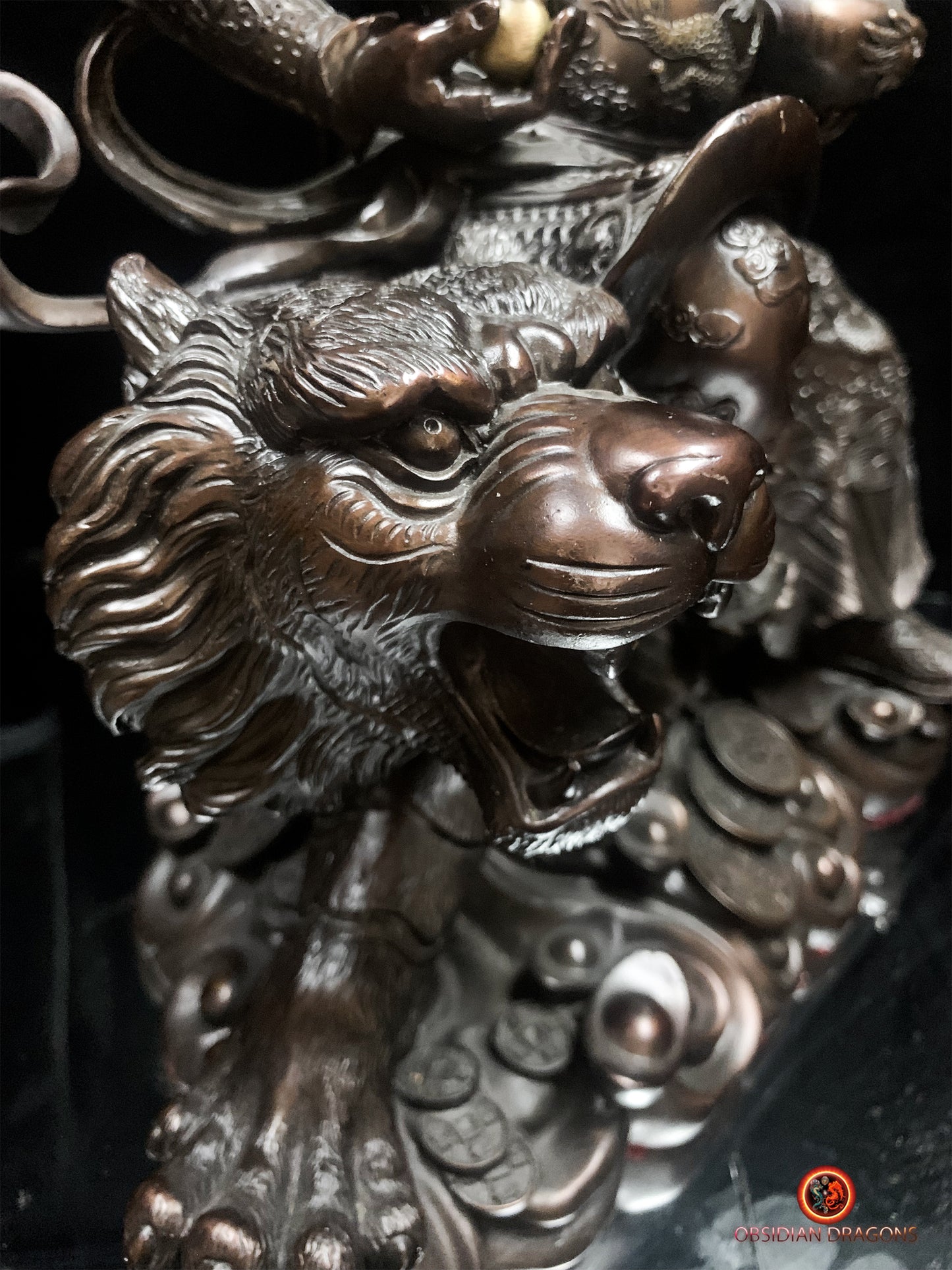 Statue de Zhao Gongming en bronze - Richesse et Protection | obsidian dragons