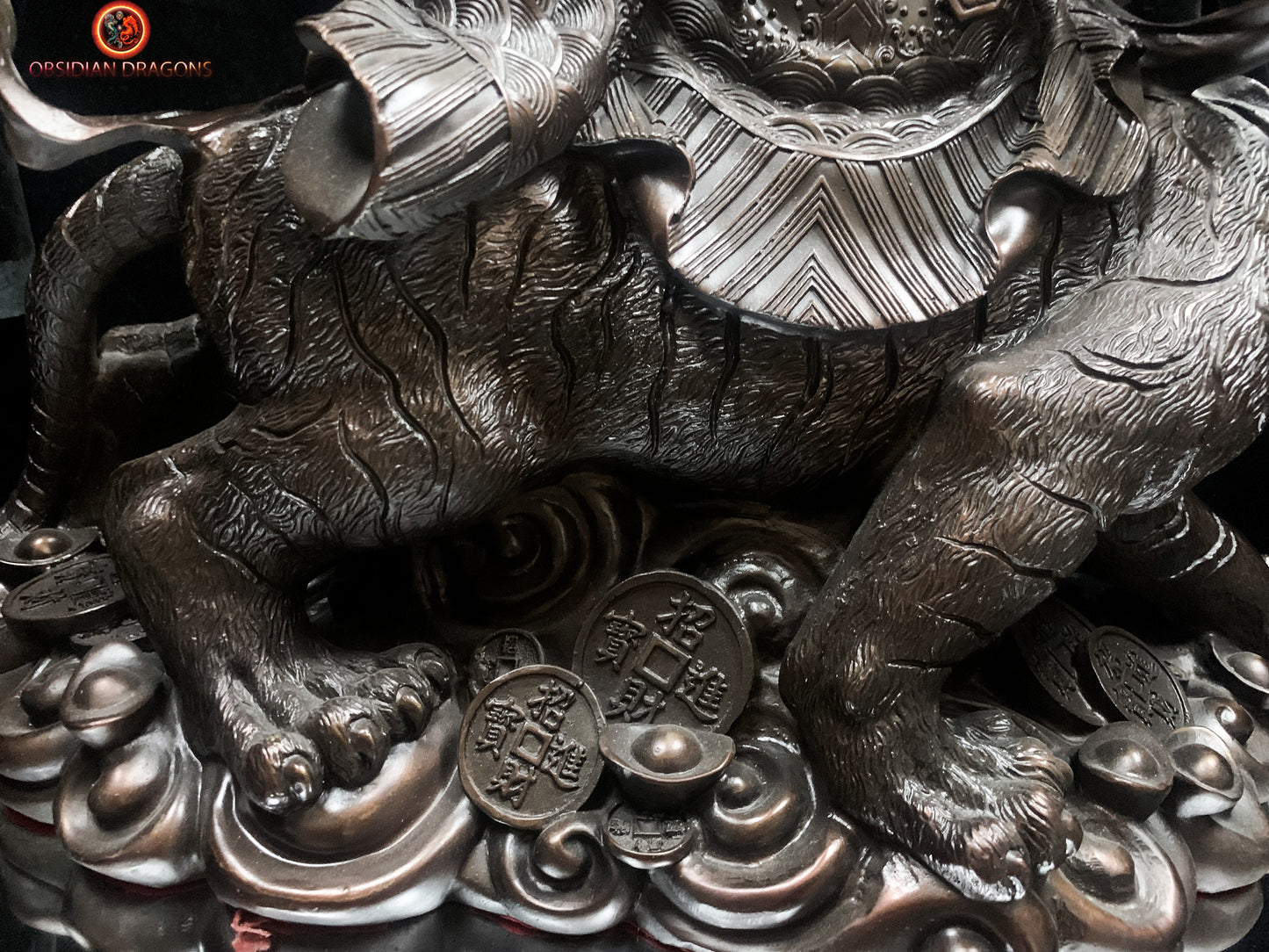 Statue de Zhao Gongming en bronze - Richesse et Protection | obsidian dragons
