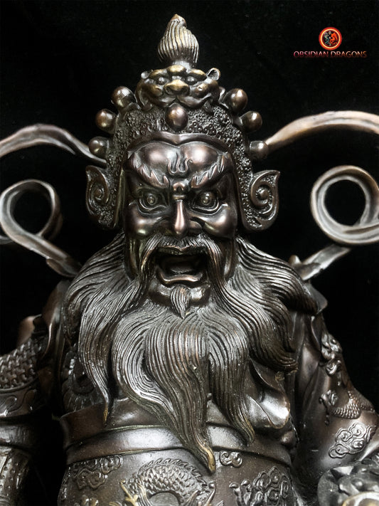 Statue de Zhao Gongming en bronze - Richesse et Protection | obsidian dragons