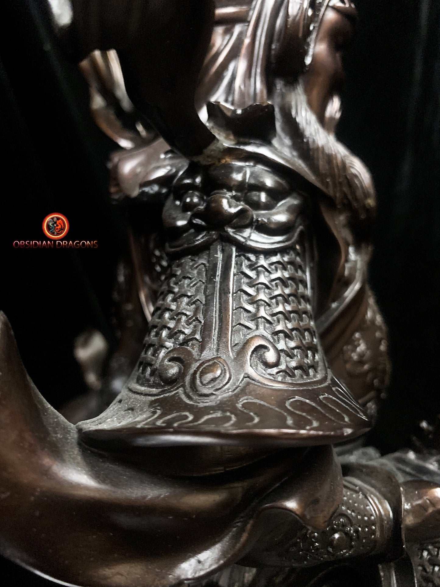 Statue de Zhao Gongming en bronze - Richesse et Protection | obsidian dragons