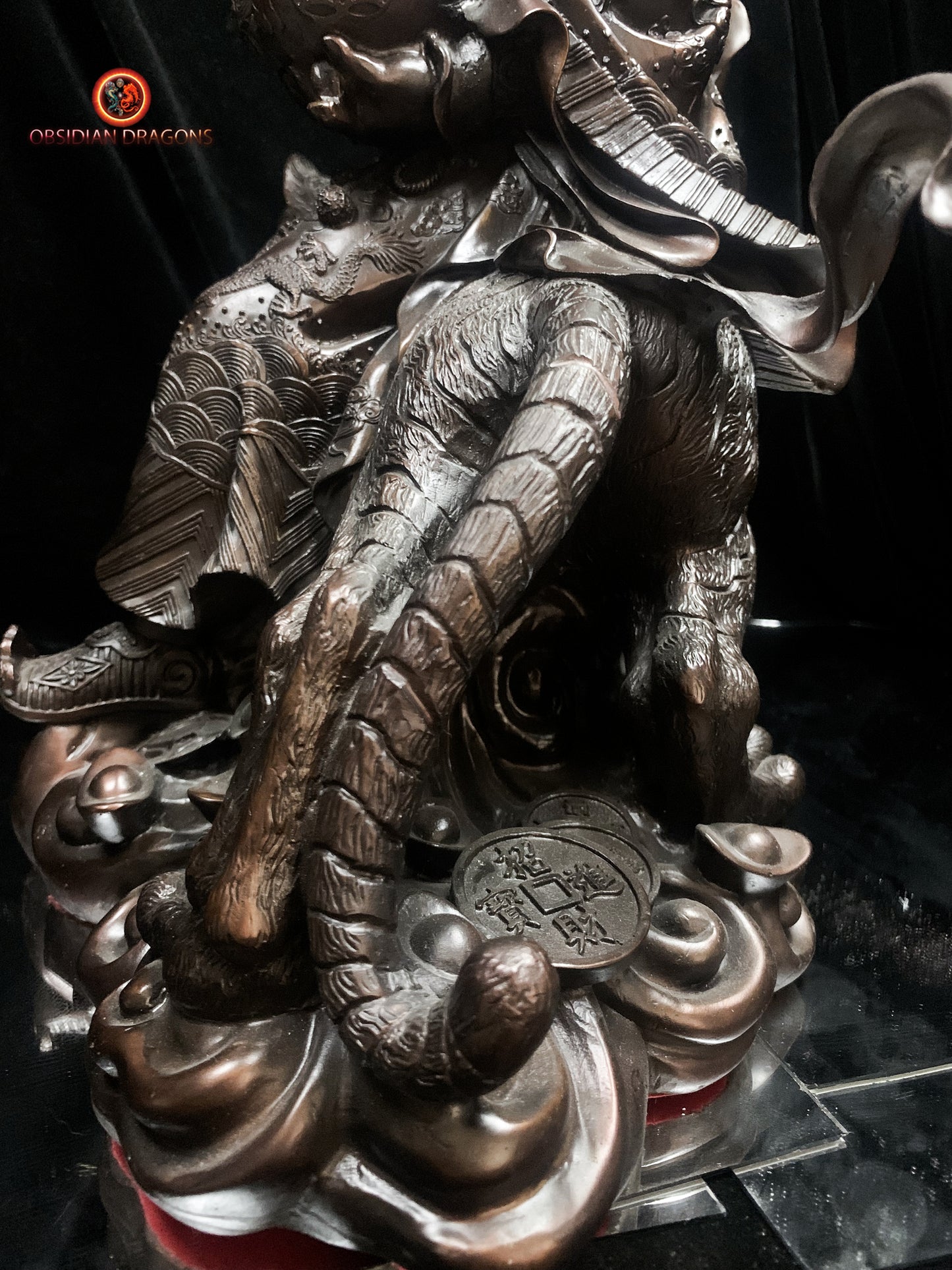 Statue de Zhao Gongming en bronze - Richesse et Protection | obsidian dragons