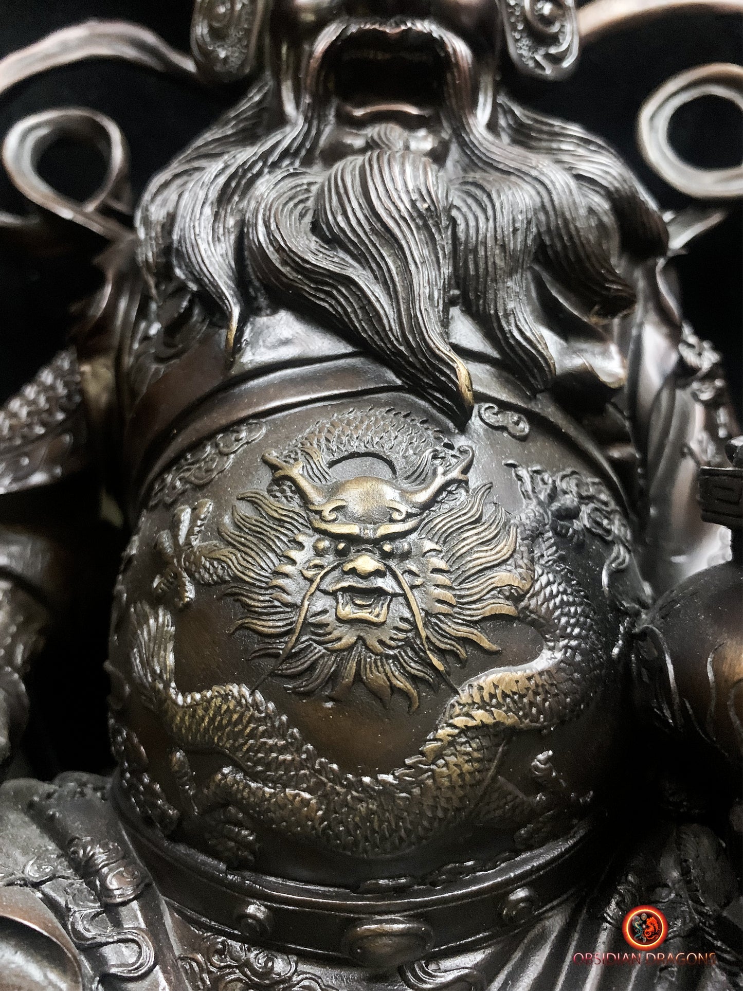 Statue de Zhao Gongming en bronze - Richesse et Protection | obsidian dragons