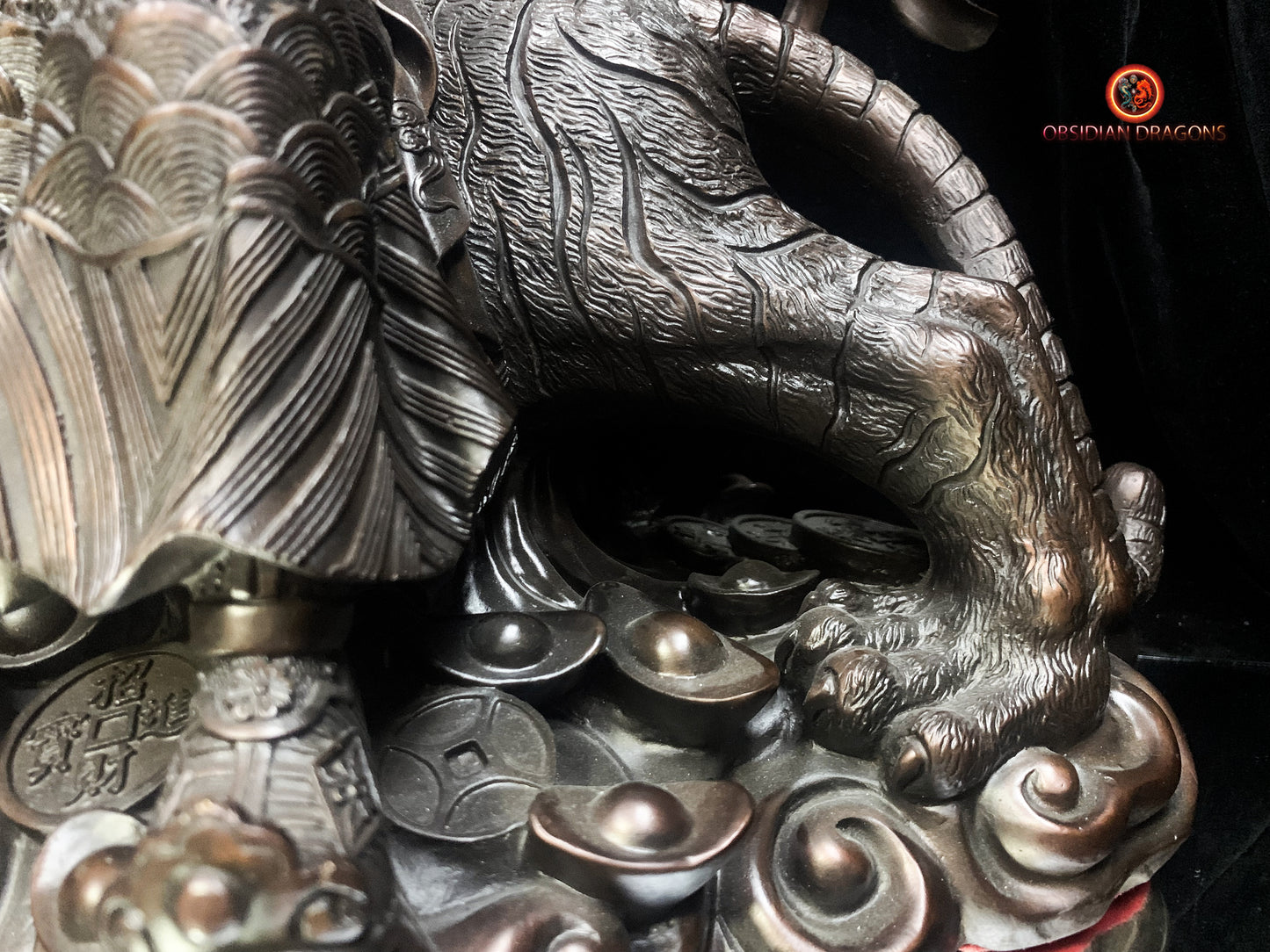 Statue de Zhao Gongming en bronze - Richesse et Protection | obsidian dragons
