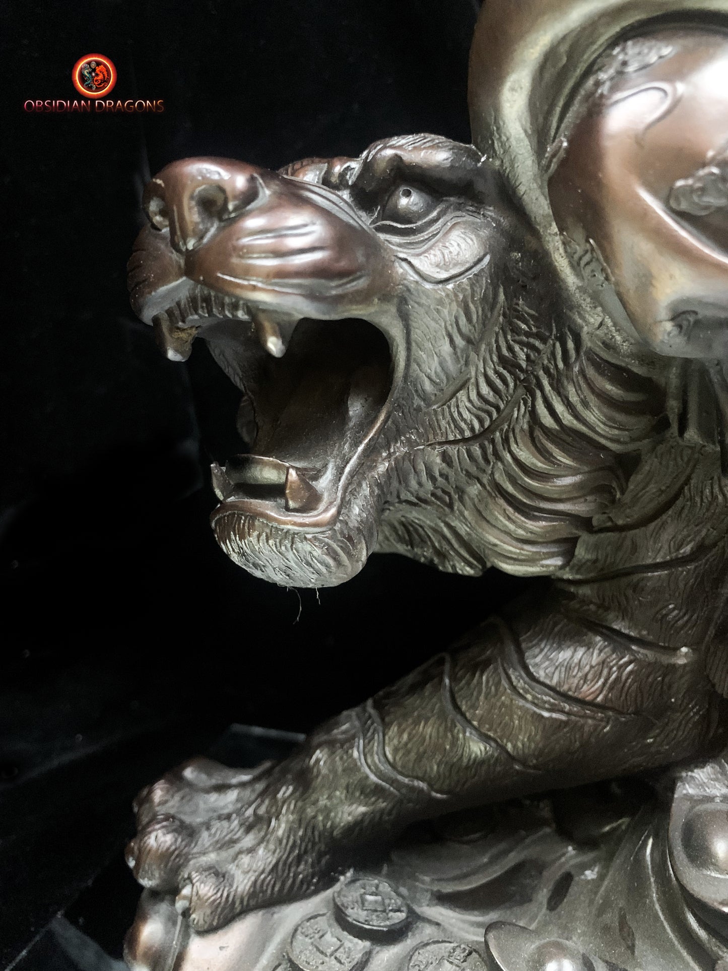 Statue de Zhao Gongming en bronze - Richesse et Protection | obsidian dragons
