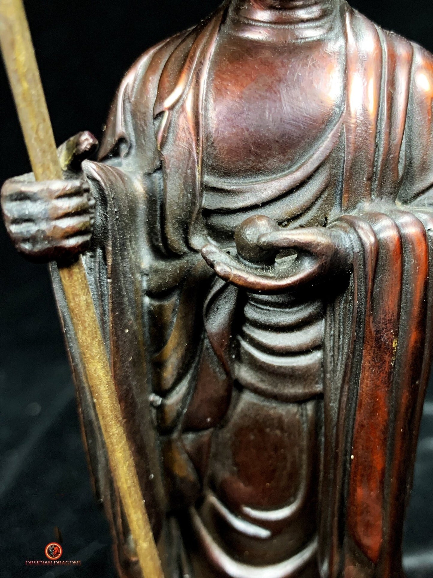 Statuette bouddhiste en bronze du bodhisattva Dizang - Jizo | obsidian dragons