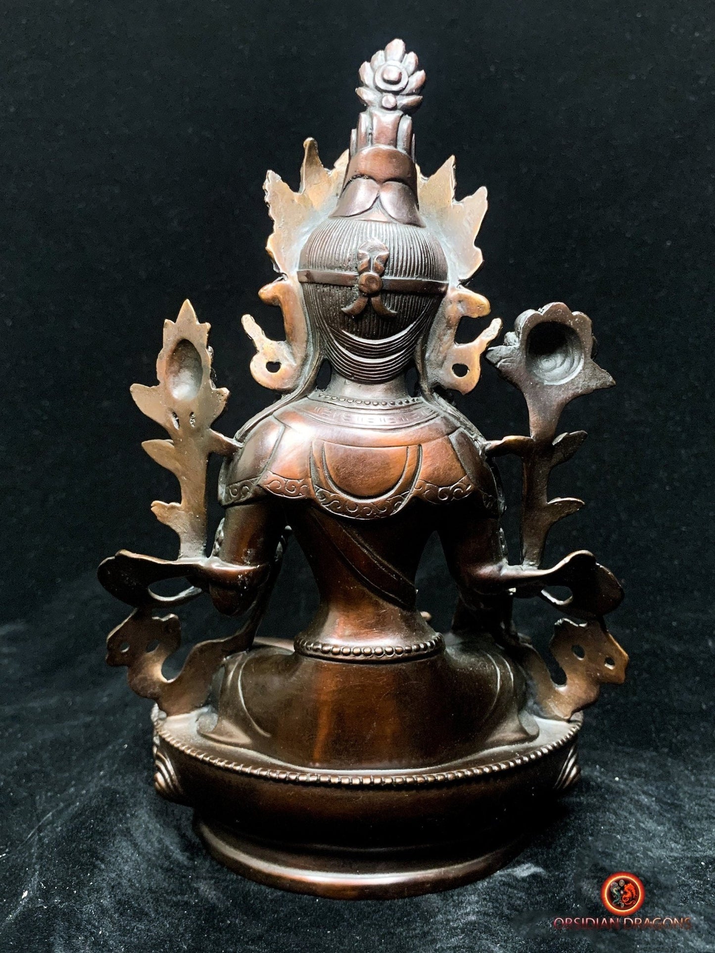 Statuette de Tara Verte en Bronze - 23 cm - Art Tibetain | obsidian dragons