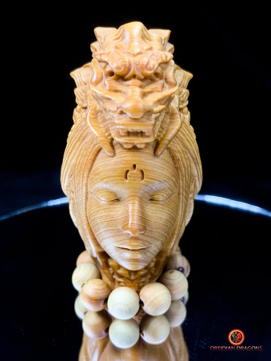 Talisman Draconique en Bois - Connexion et Méditation du Dragon | obsidian dragons