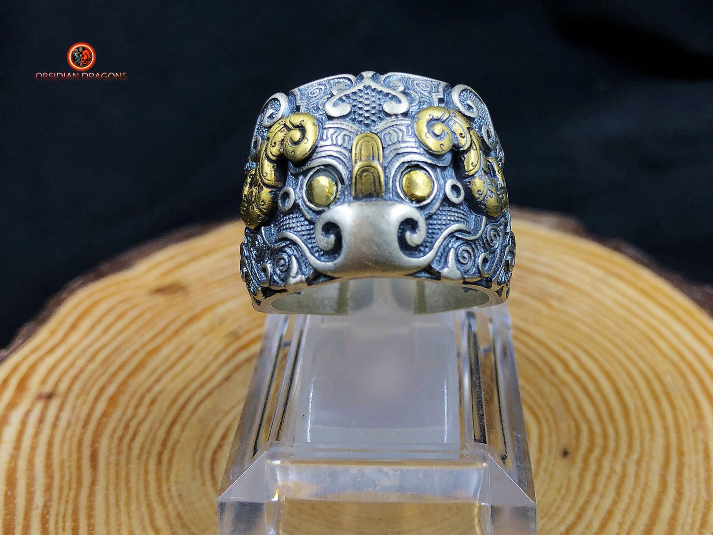 Bague Taotie de protection - Forces cosmiques