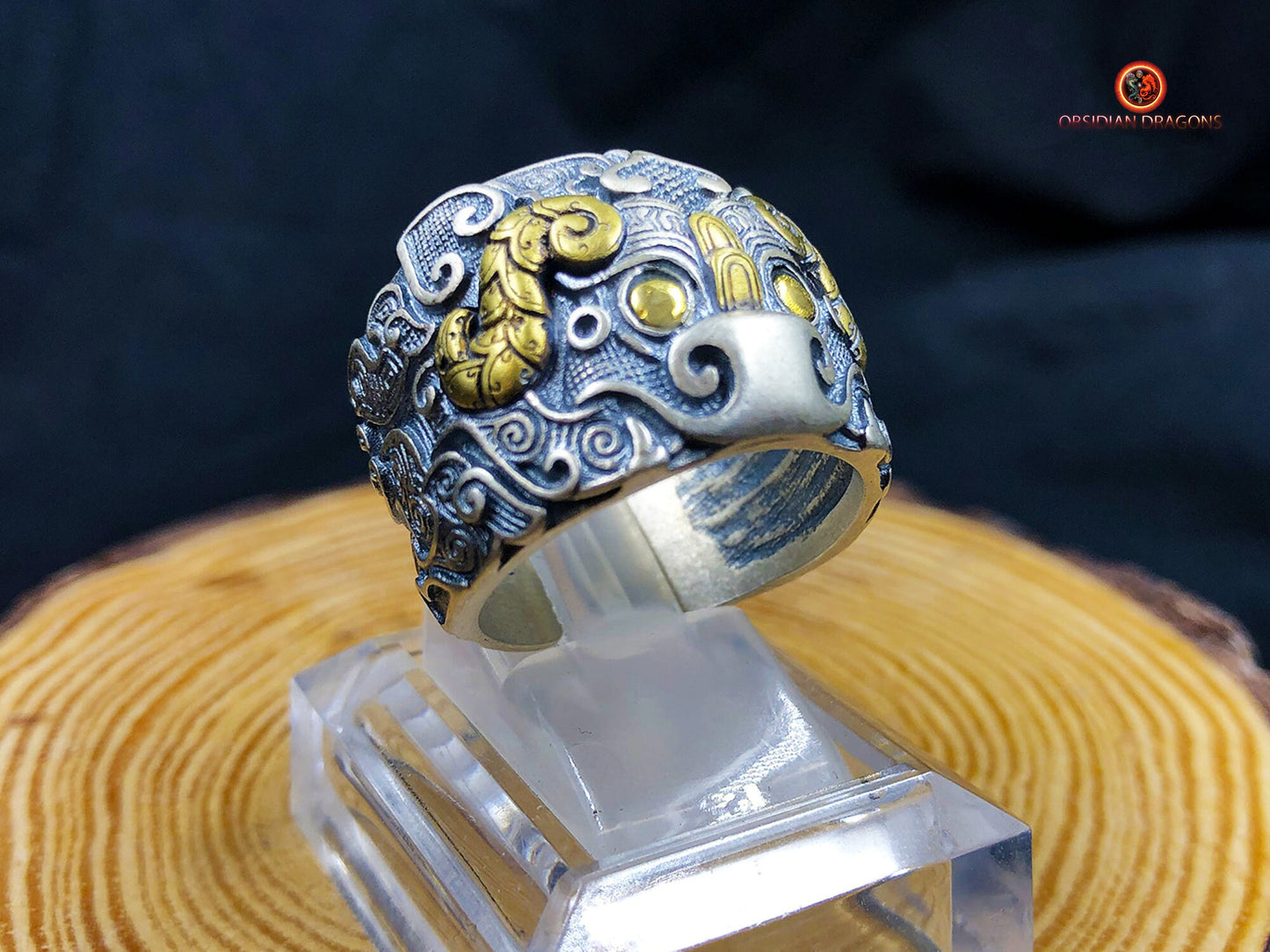 Bague Taotie de protection - Forces cosmiques