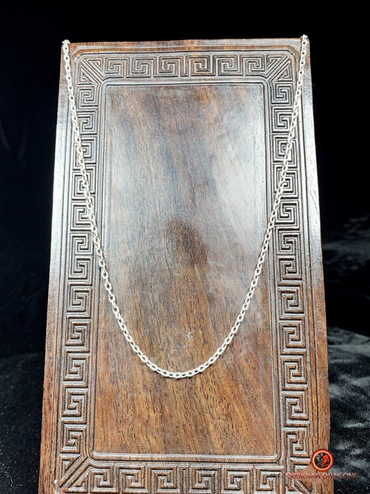 Chaîne en argent 925- Maille forçat- 54cm | obsidian dragons