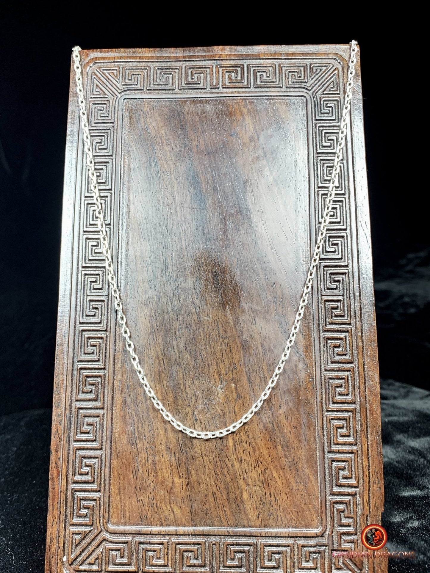 Chaîne en argent 925 à Maille forçat- 64cm | obsidian dragons