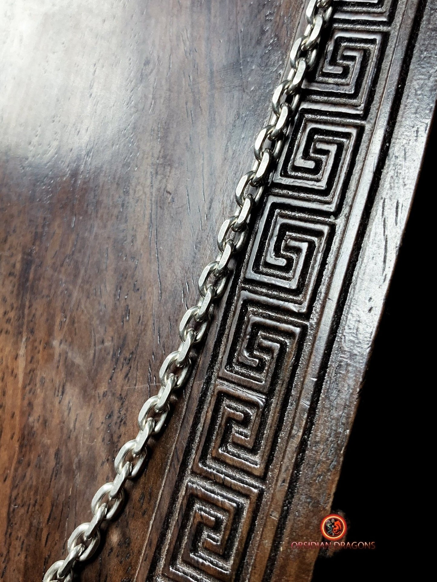 Chaîne en argent 925- Maille forçat- 66cm | obsidian dragons