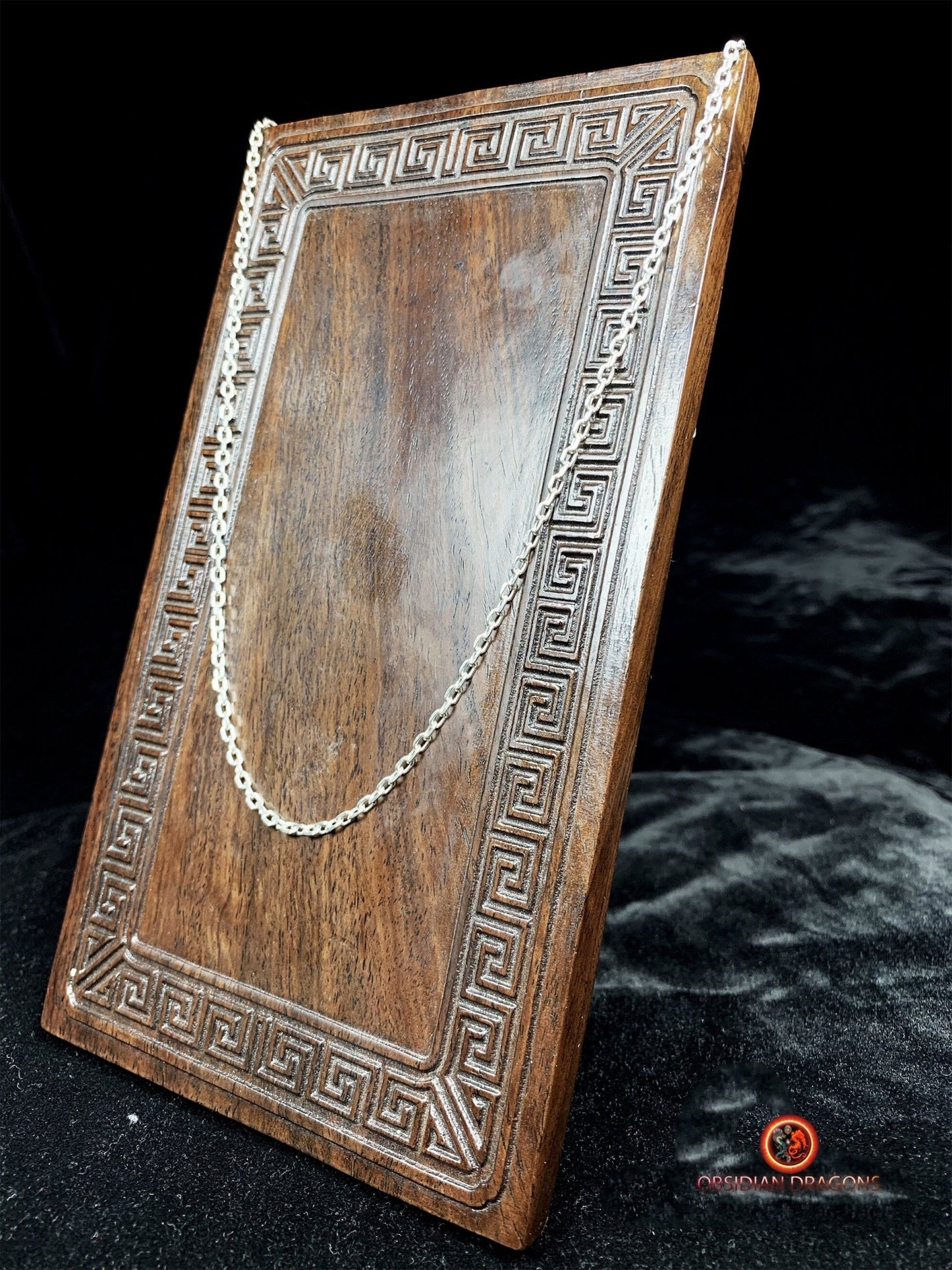 Chaîne en argent 925 à Maille forçat- 64cm | obsidian dragons