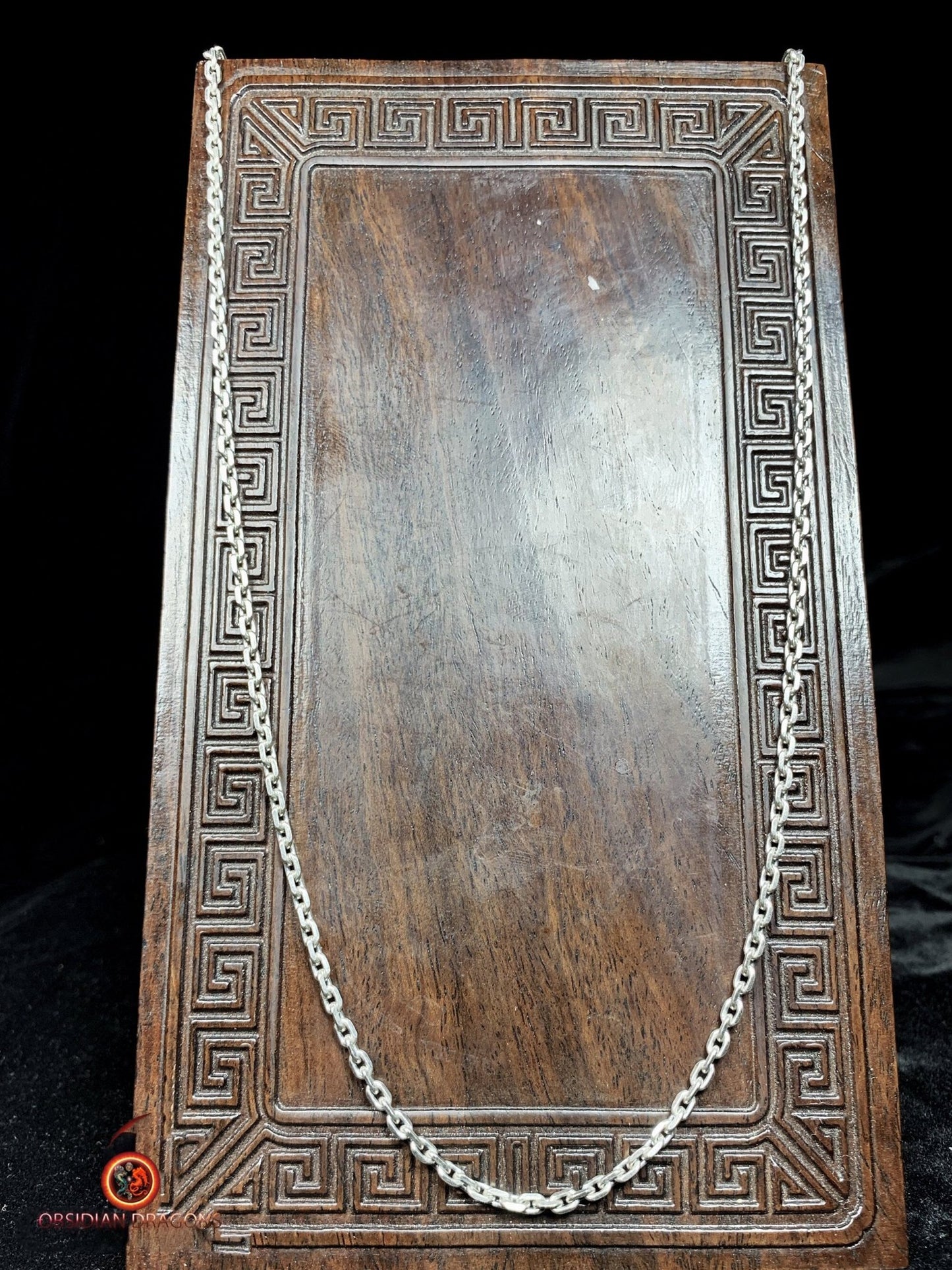 Chaîne en argent 925- Maille forçat- 64cm | obsidian dragons