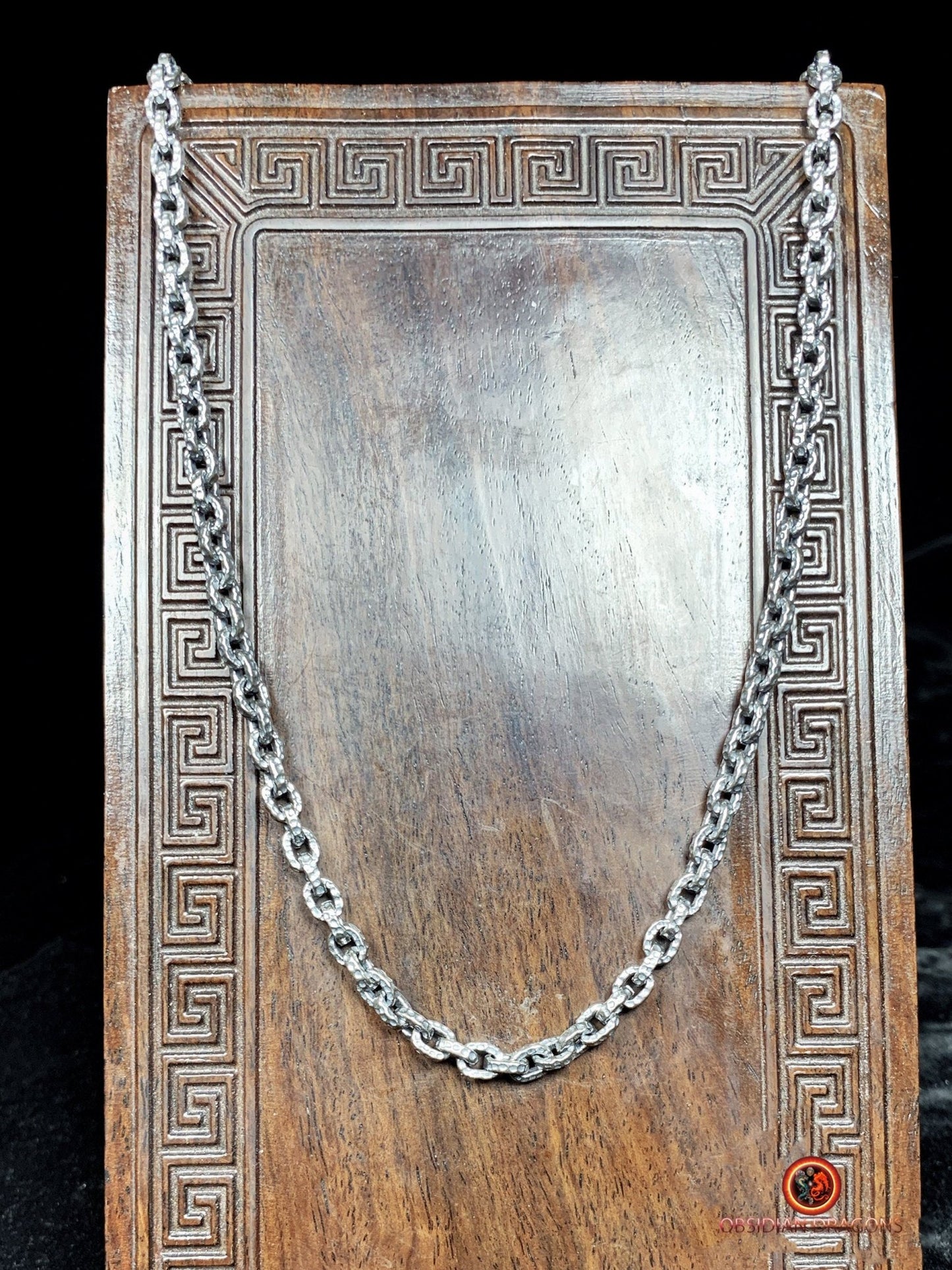 Grosse chaîne en argent 925- Maille forçat- 64cm | obsidian dragons