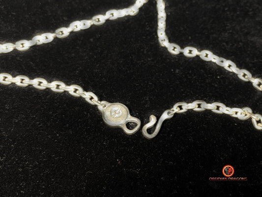 Chaîne en argent 925- Maille forçat- 66cm | obsidian dragons