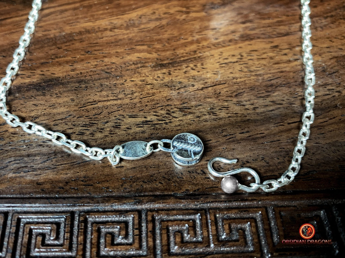 Chaîne en argent 925 à Maille forçat- 64cm | obsidian dragons
