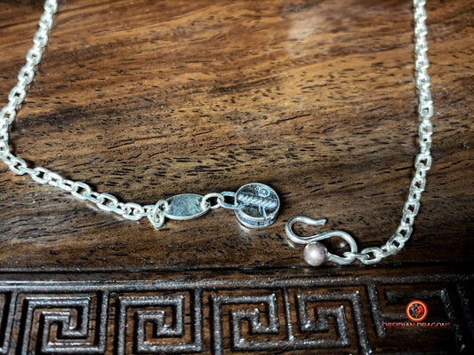 Chaîne en argent 925- Maille forçat- 54cm | obsidian dragons