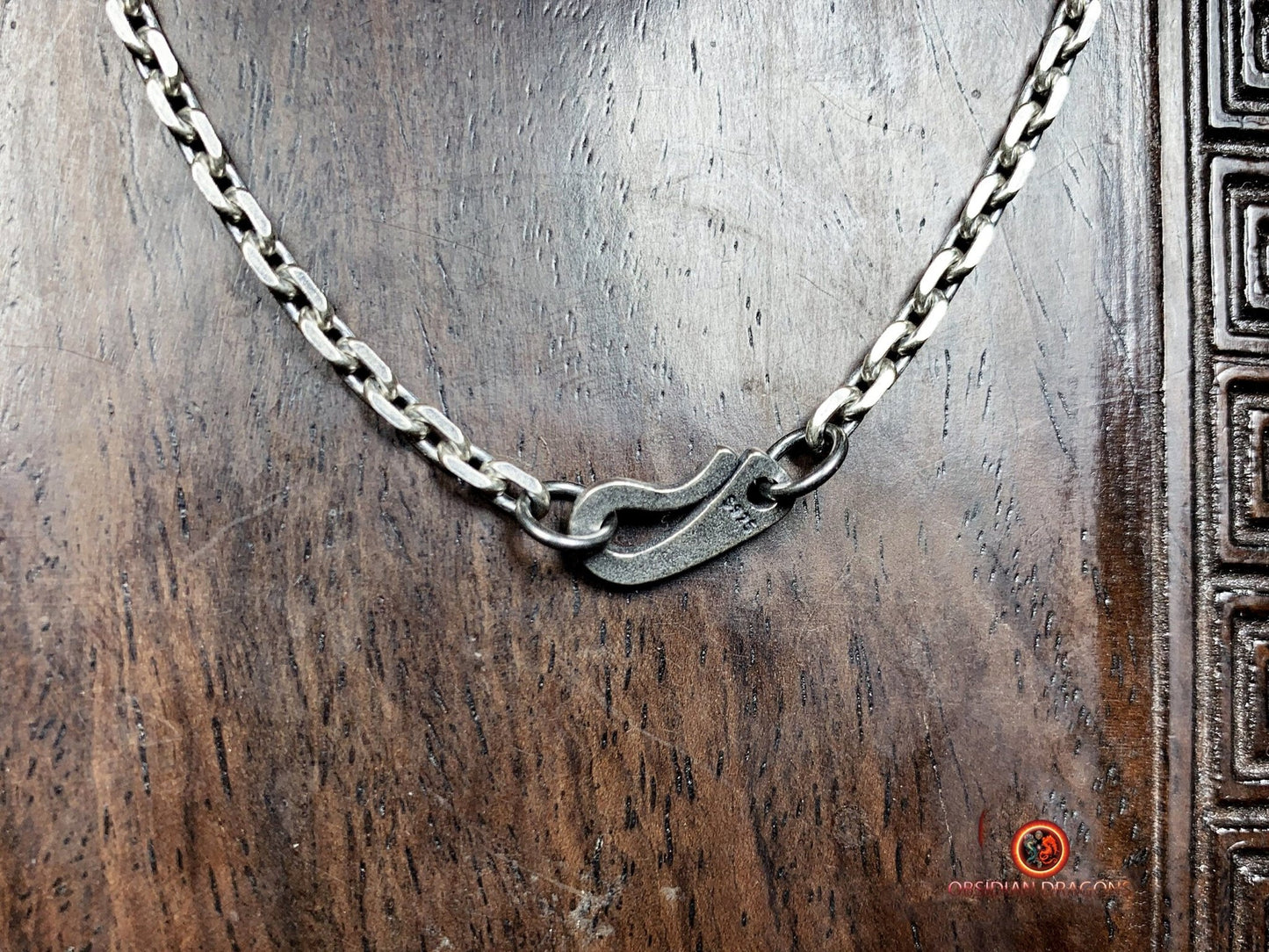 Chaîne en argent 925- Maille forçat- 64cm | obsidian dragons