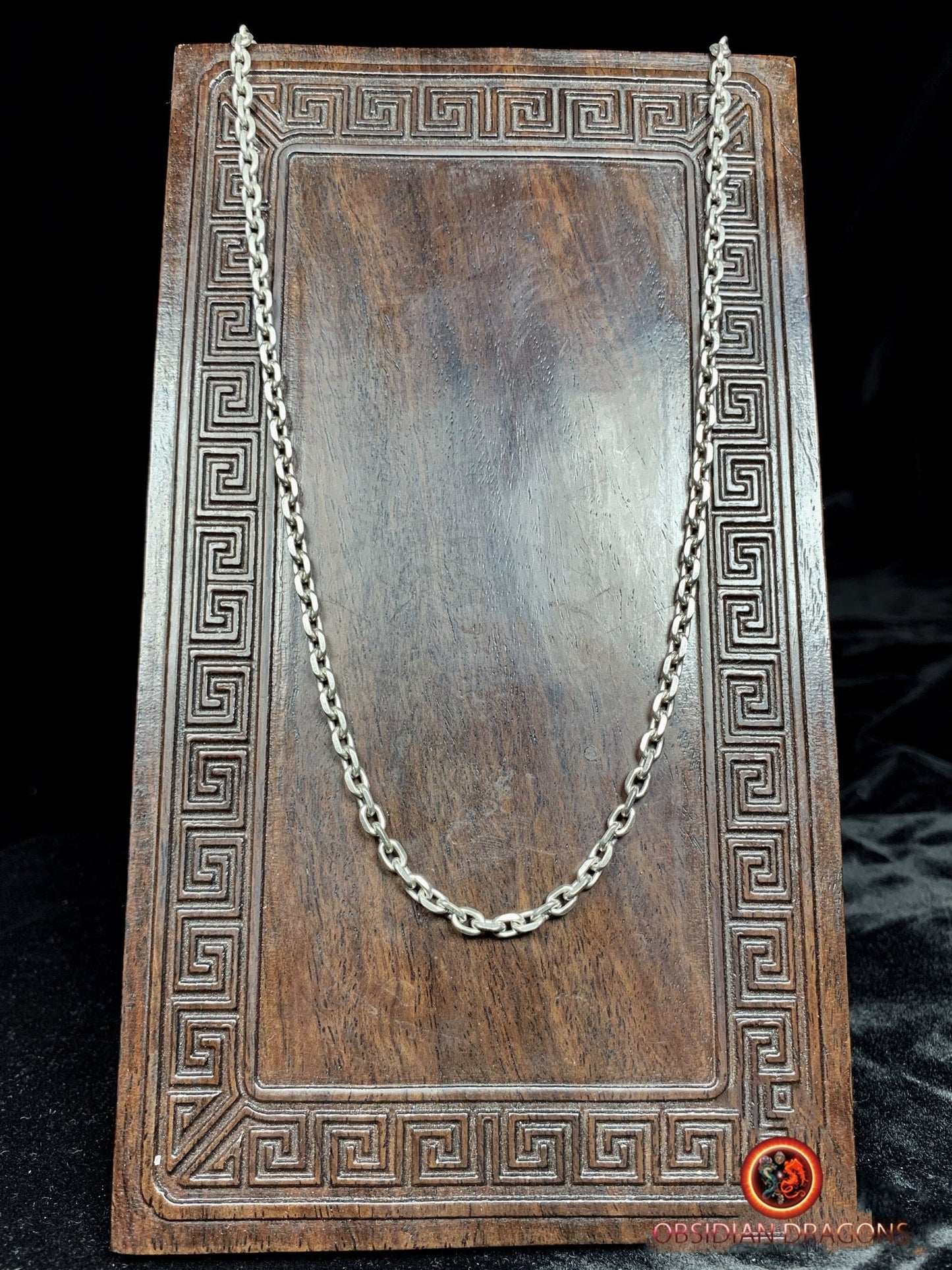 Chaîne en argent 925- Maille forçat- 66cm | obsidian dragons