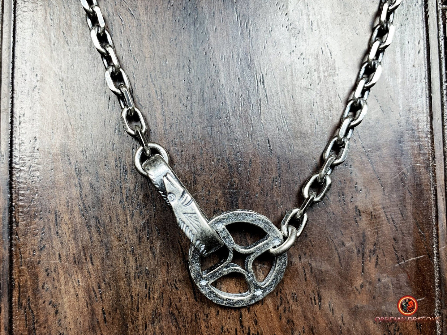 Chaîne en argent 925- Maille forçat- 64cm - obsidian dragons