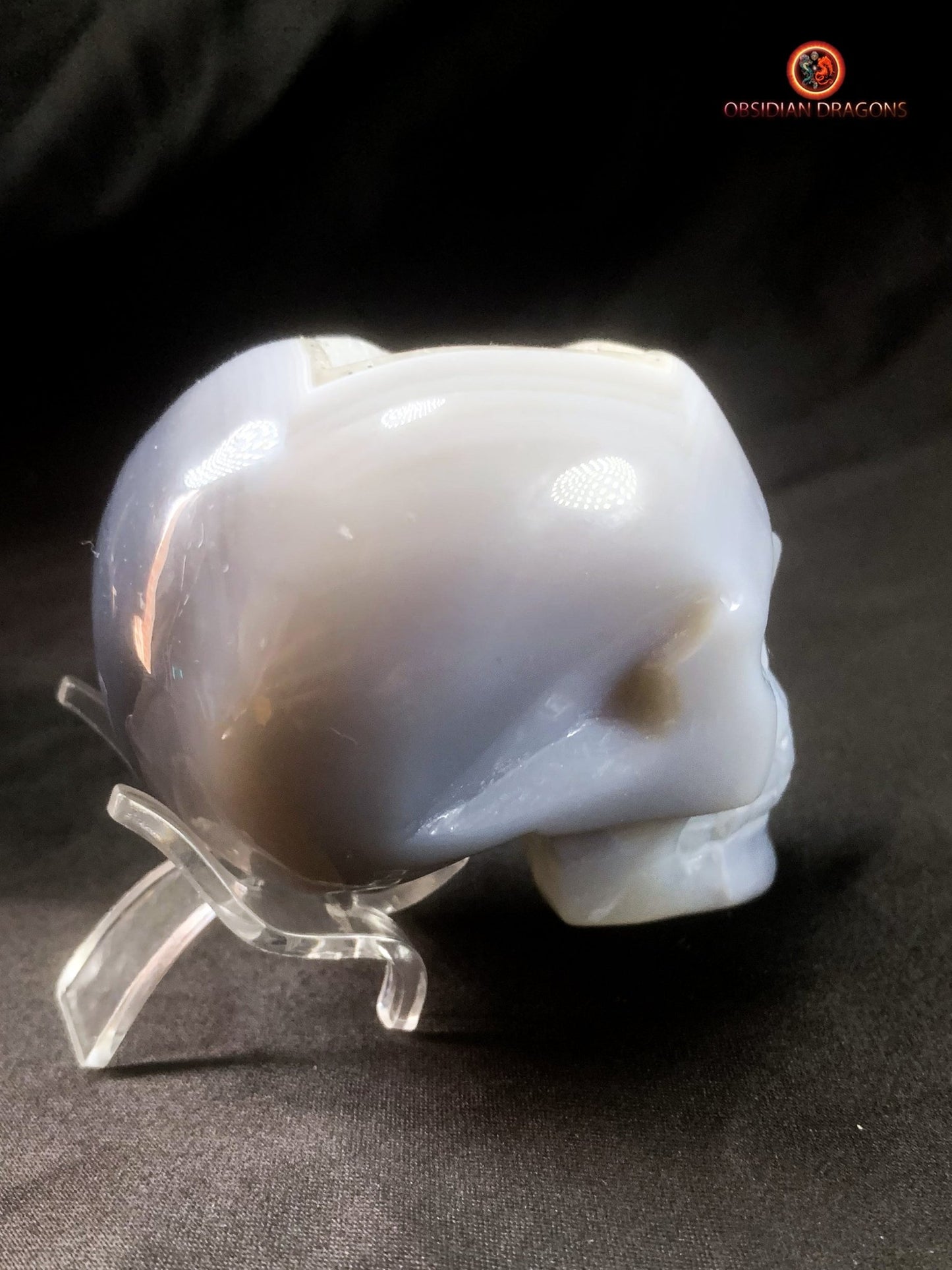 Petit crâne de cristal- géode de quartz- Artisanal | obsidian dragons