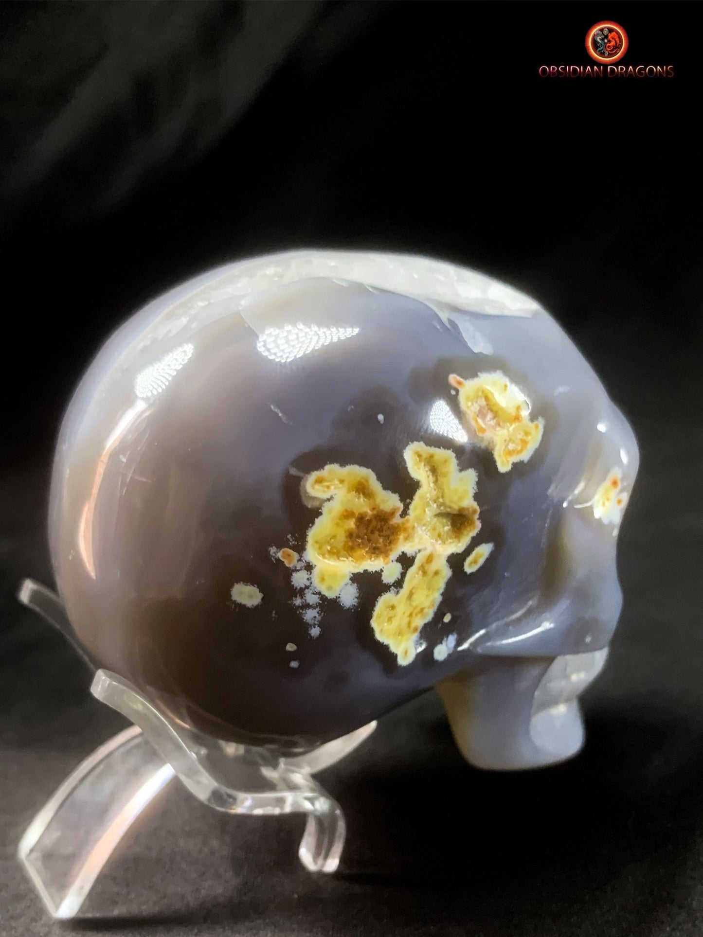 Crâne de cristal artisanal- Quartz- Unique | obsidian dragons