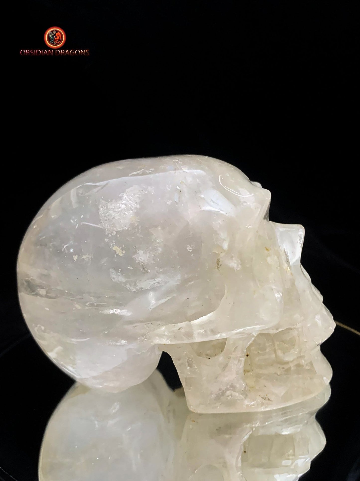 Crâne de cristal de roche Himalayen- Connexion profonde | obsidian dragons