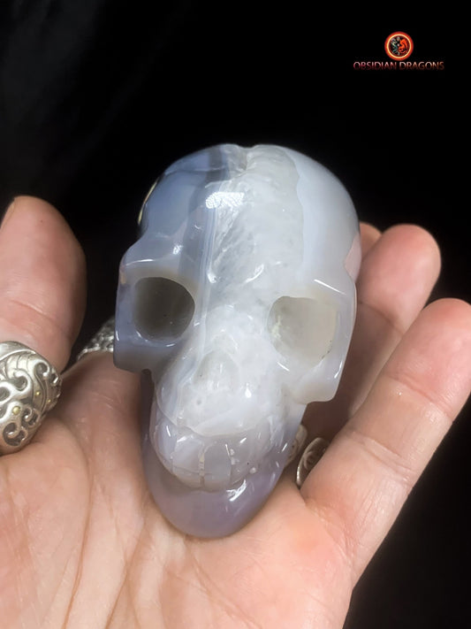 Crâne de cristal artisanal- Quartz- Unique | obsidian dragons