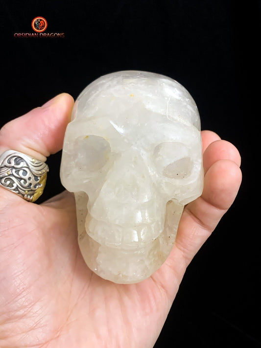 Crâne de cristal de roche Himalayen- Connexion profonde | obsidian dragons