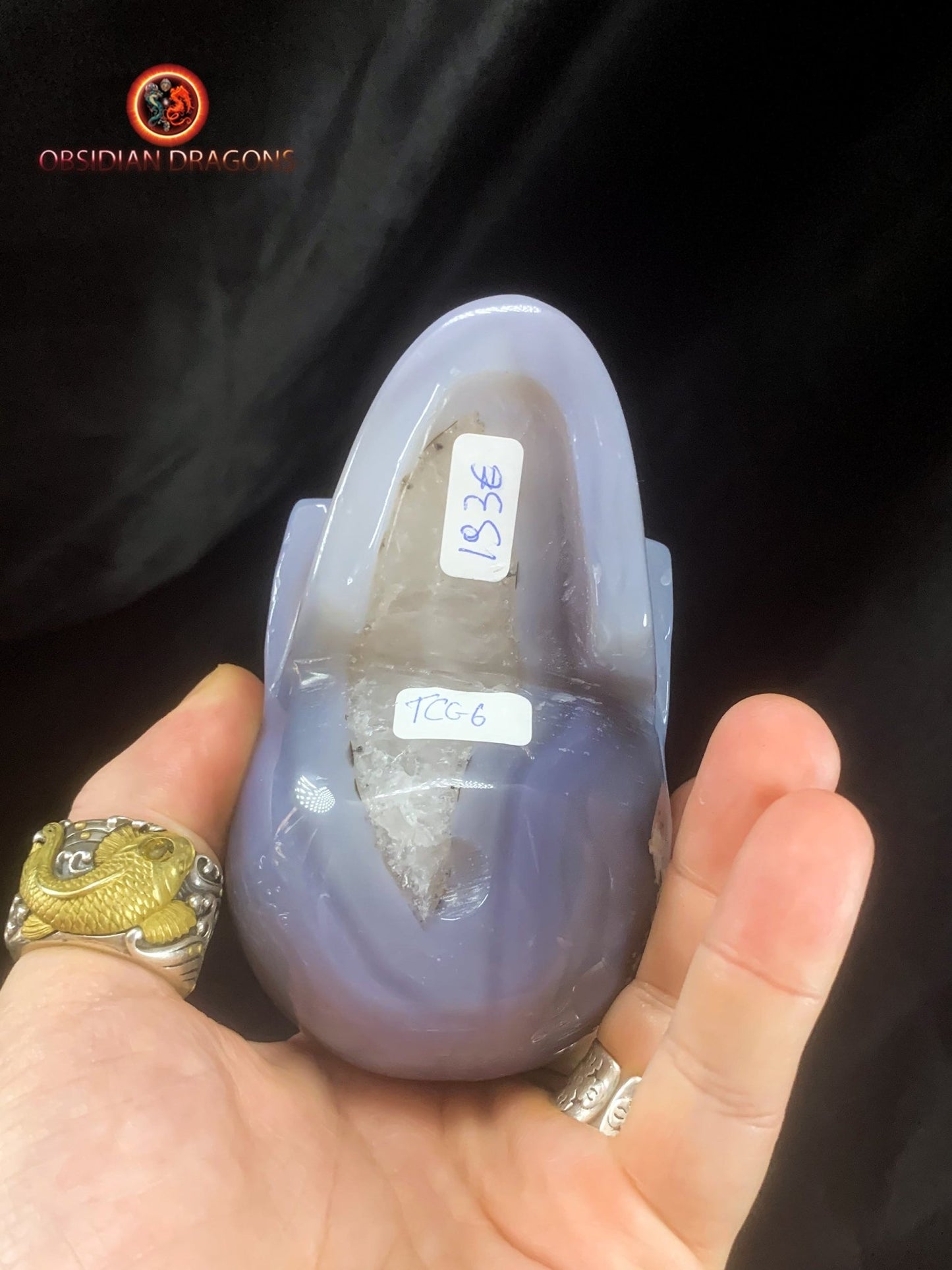 Crâne de cristal- Géode de quartz- Unique | obsidian dragons